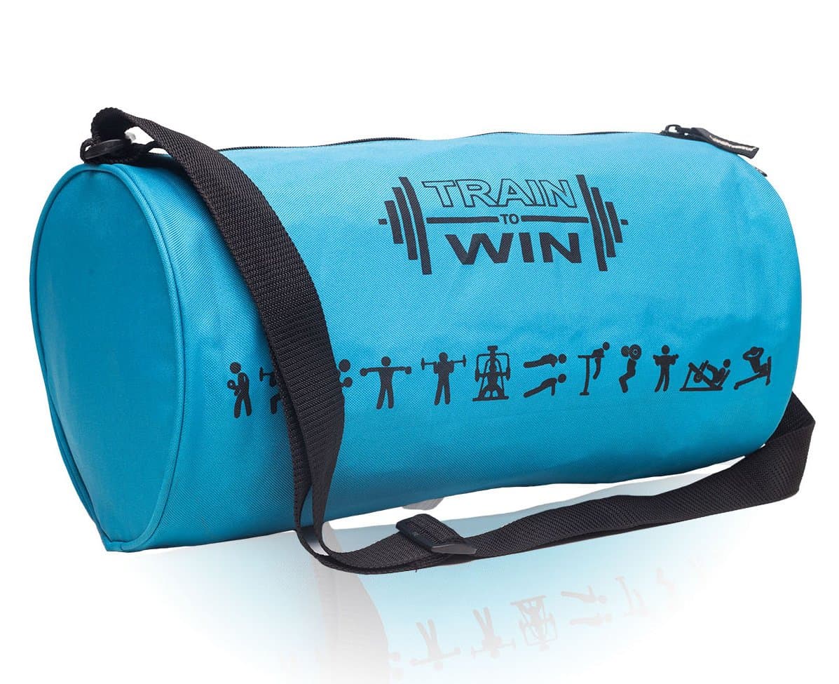 COSMUS Fitwell 23L Medium Casual Polyester Gym Bag for Men (T.Blue)