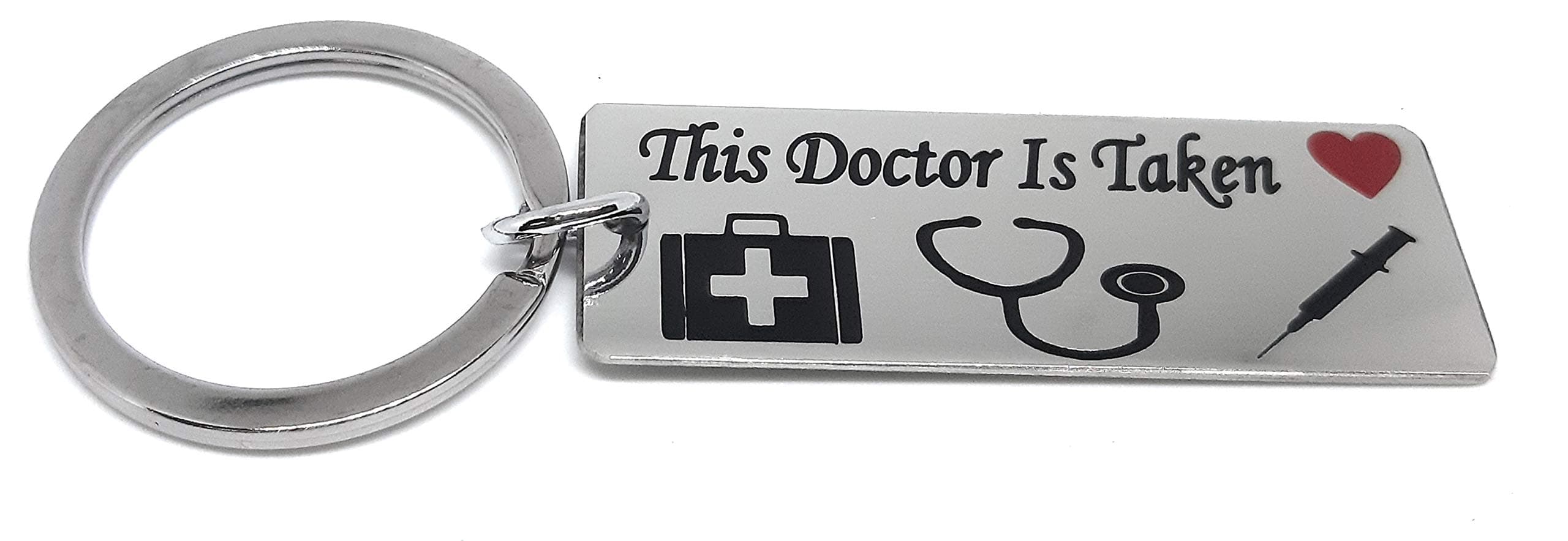 Aura This Doctor Is Taken Romantic Valentine Gift Key Chain For Fiancee Men Women Boys Girls Boyfriend Girlfriend Wife Husband Doctors Gift Silver Key Chain
