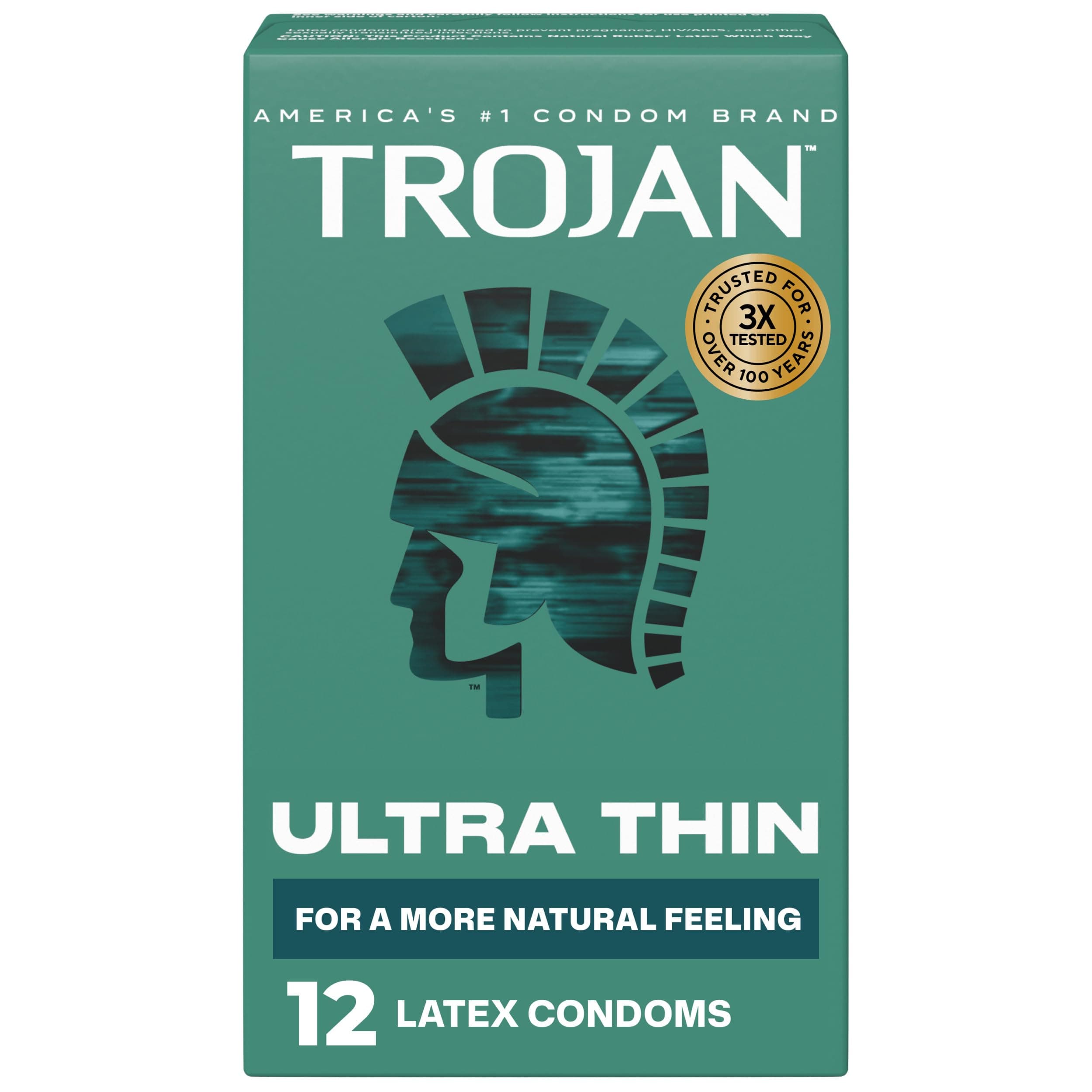 Trojan Condom Sensitivity Ultra Thin Lubricated, 12 Count