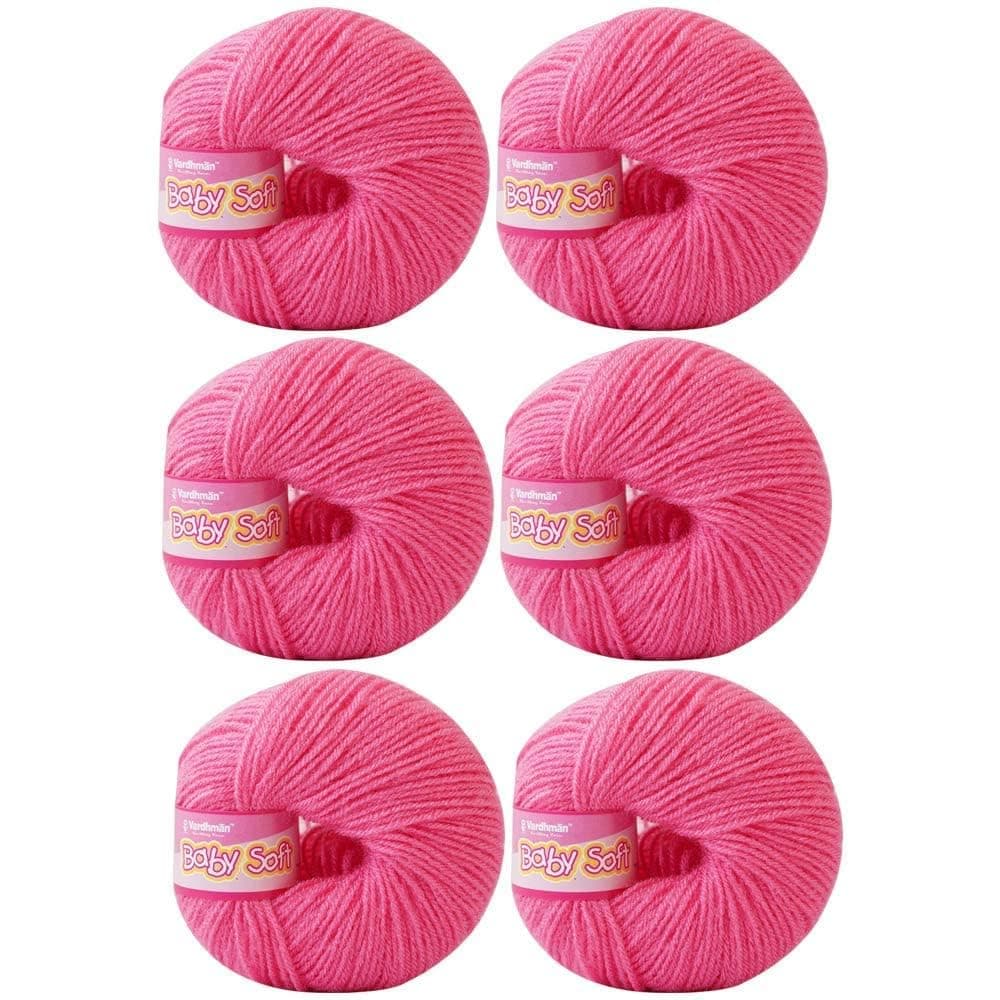 Vardhman 4ply Acrylic Knitting Wool/Yarn Green Shade (Pack of 6) Baby Soft Wool Hand Knitting Balls for Art Craft, Sweater, Socks, Gloves, Caps, Super Soft Needle Knitting Yarn Thread;