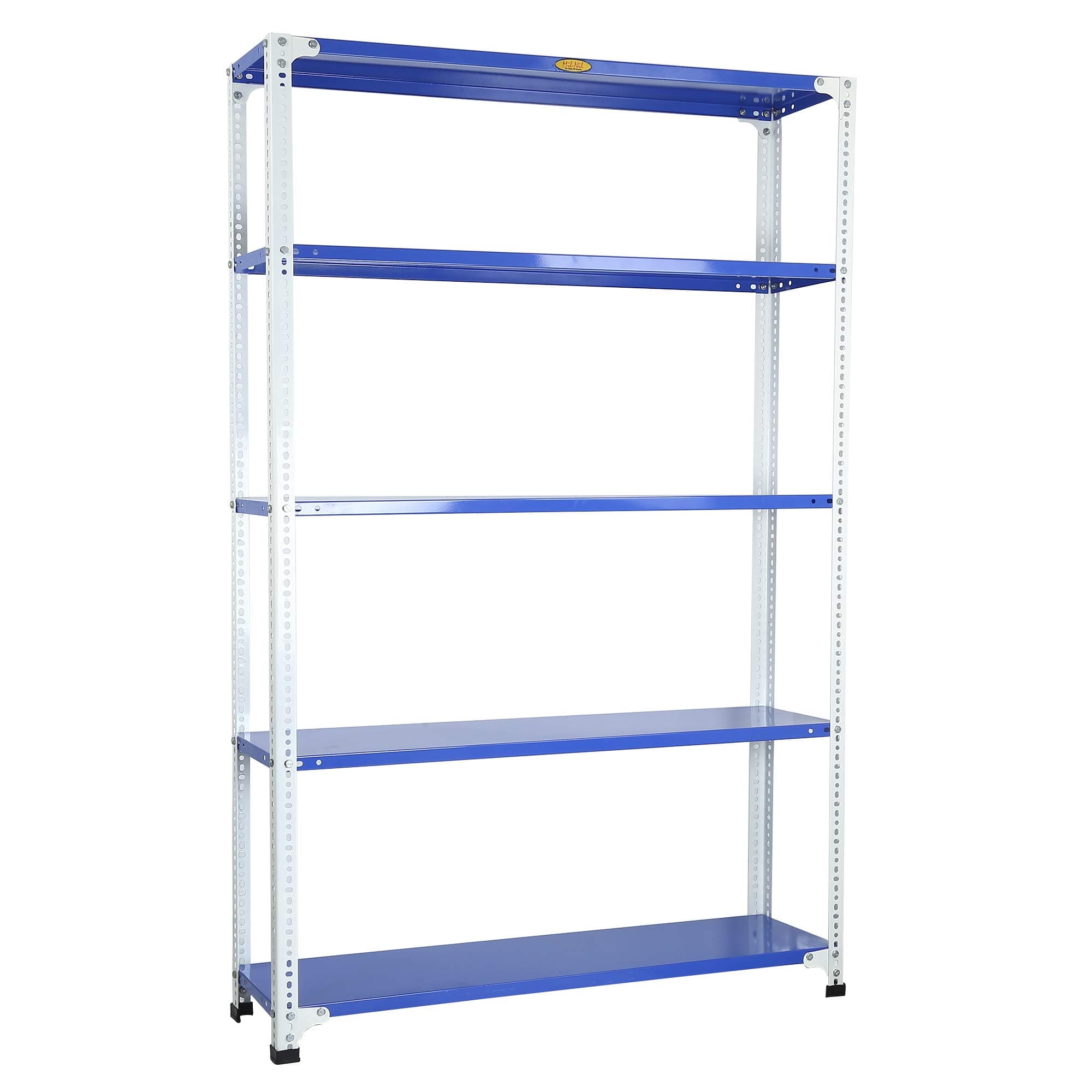Mil-Nil Prime CRC Sheet 5 Shelf Multipurpose Slotted Angle Rack , 72 x 47 x 12 Inch