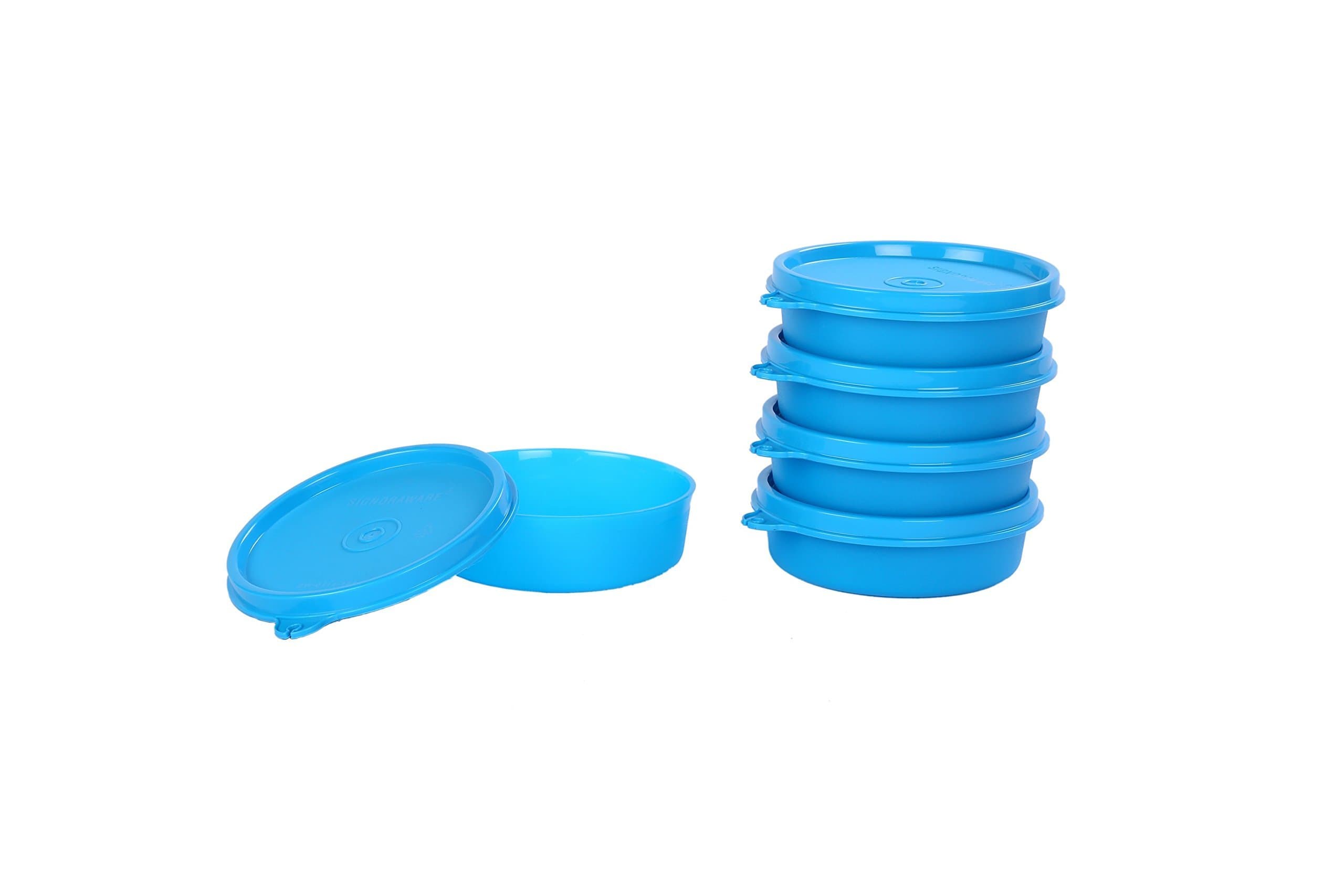 Signoraware Executive Round Medium Plastic Container Set, 310ml, Set of 4