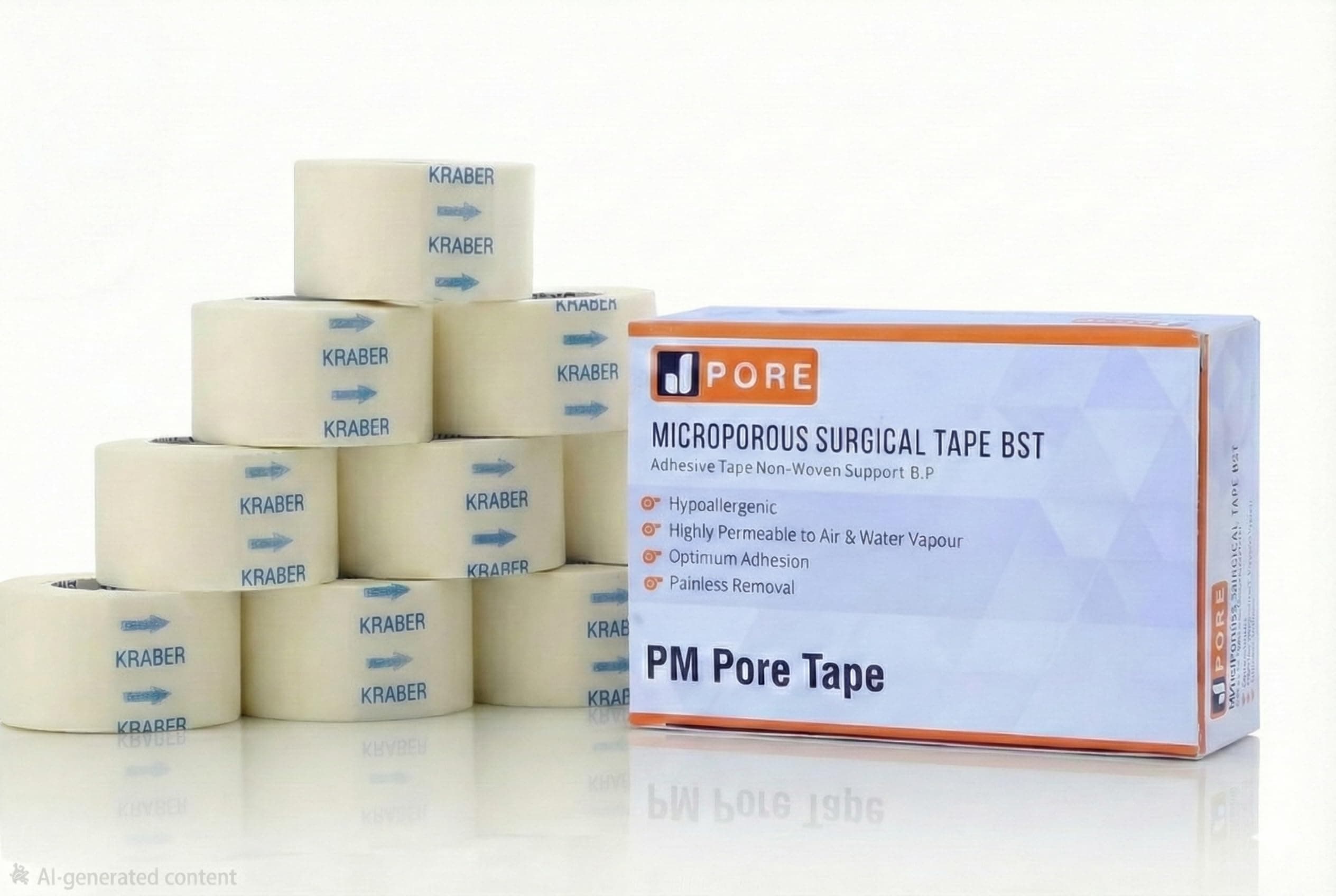 Microporous Surgical Tape 2 Inch (9.1 mtr) – Hypoallergenic Medical Paper Tape, Breathable Wound Fixation Tape for Dressing & First Aid (6Rolls)