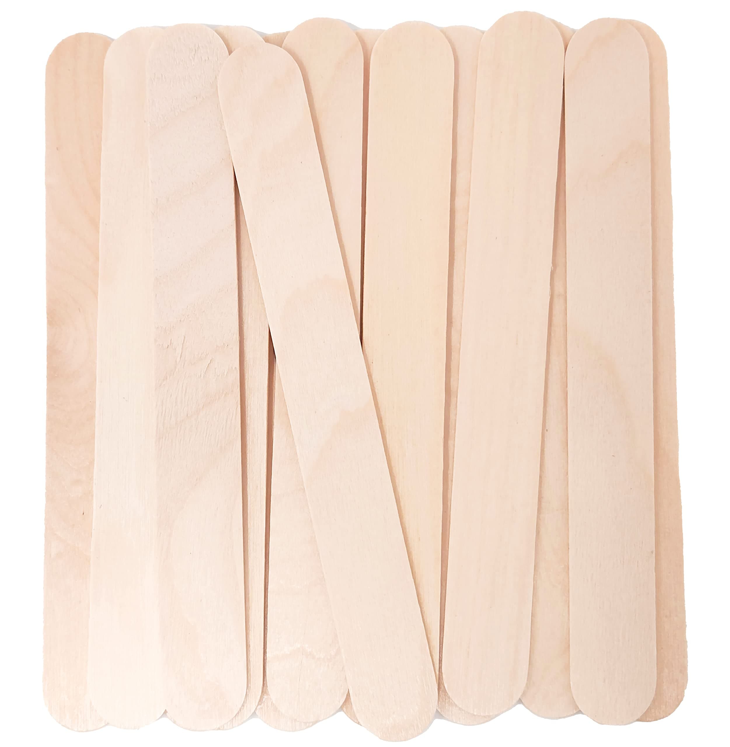 Makerstep 100 Large Wood Wax Sticks. Professional Large Applicator Spatulas for Waxing, Ideal for Body, Hair Removal