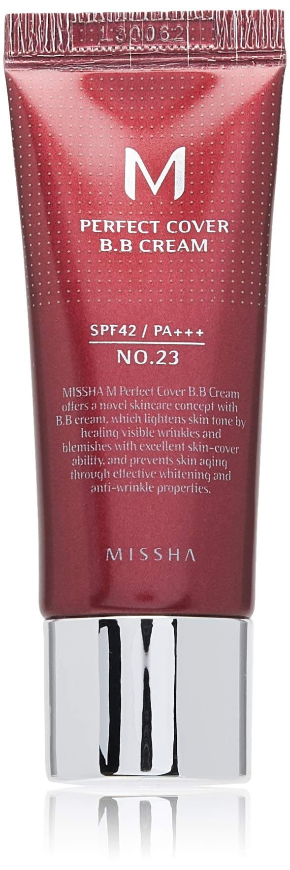 MISSHA M Perfect Cover BB Cream SPF42/PA+++, No.23 Natural Beige, 20ml | Korean BB Cream with Skincare Benefits | Full Coverage, Dewy Radiant Glow | Hyaluronic Acid & Ceramides | All Skin Types
