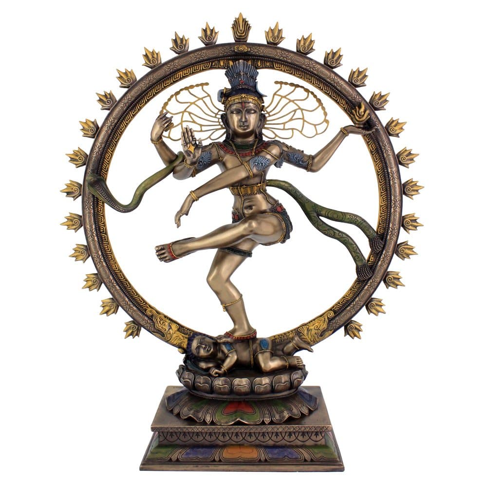 Top Collection Large Lord Nataraja Dancing Shiva Statue, 18" Tall, Bronze