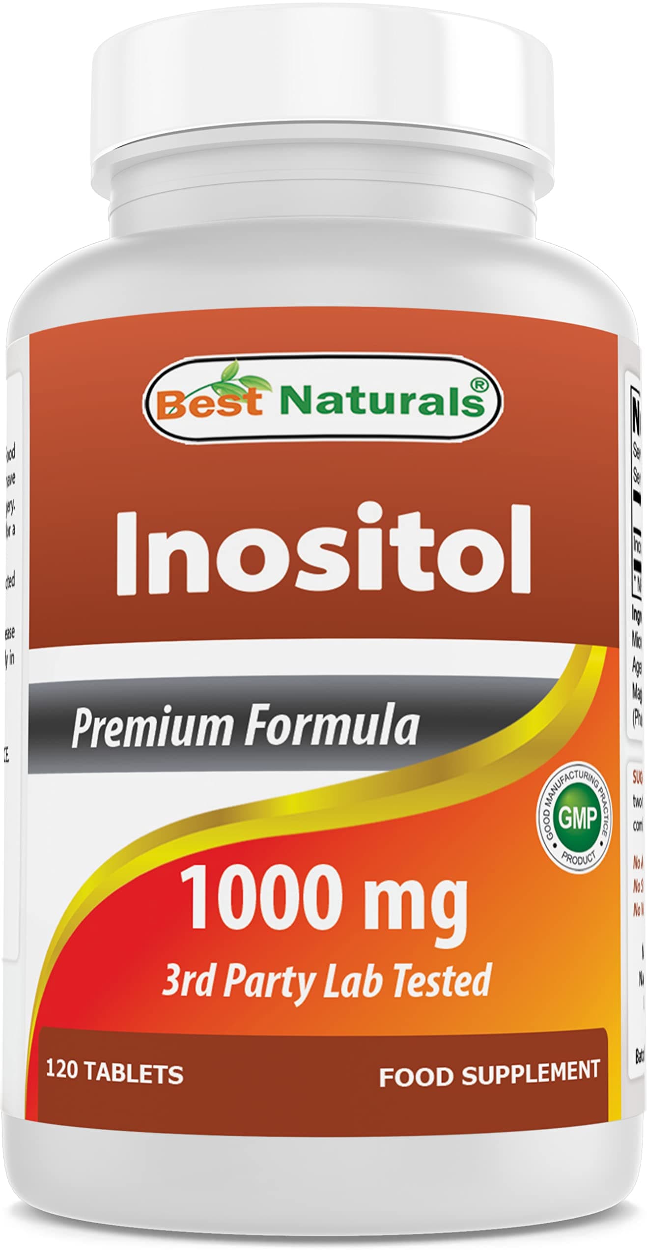 Best Naturals Inositol Tablet (1000 mg) 120 Count