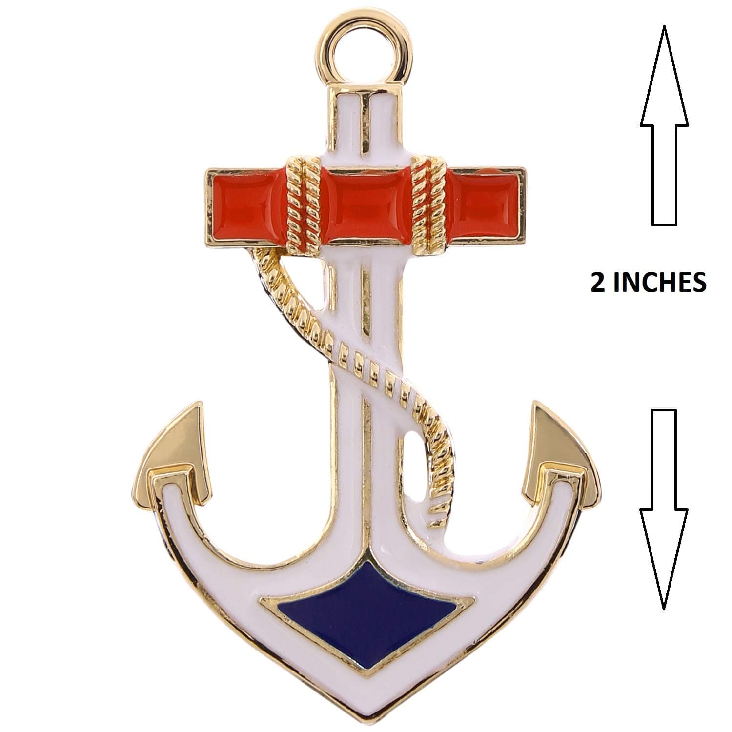 TRIPIN Classic Anchor Shape Brass Silver Lapel Pin Brooches for Men and Women in a Box