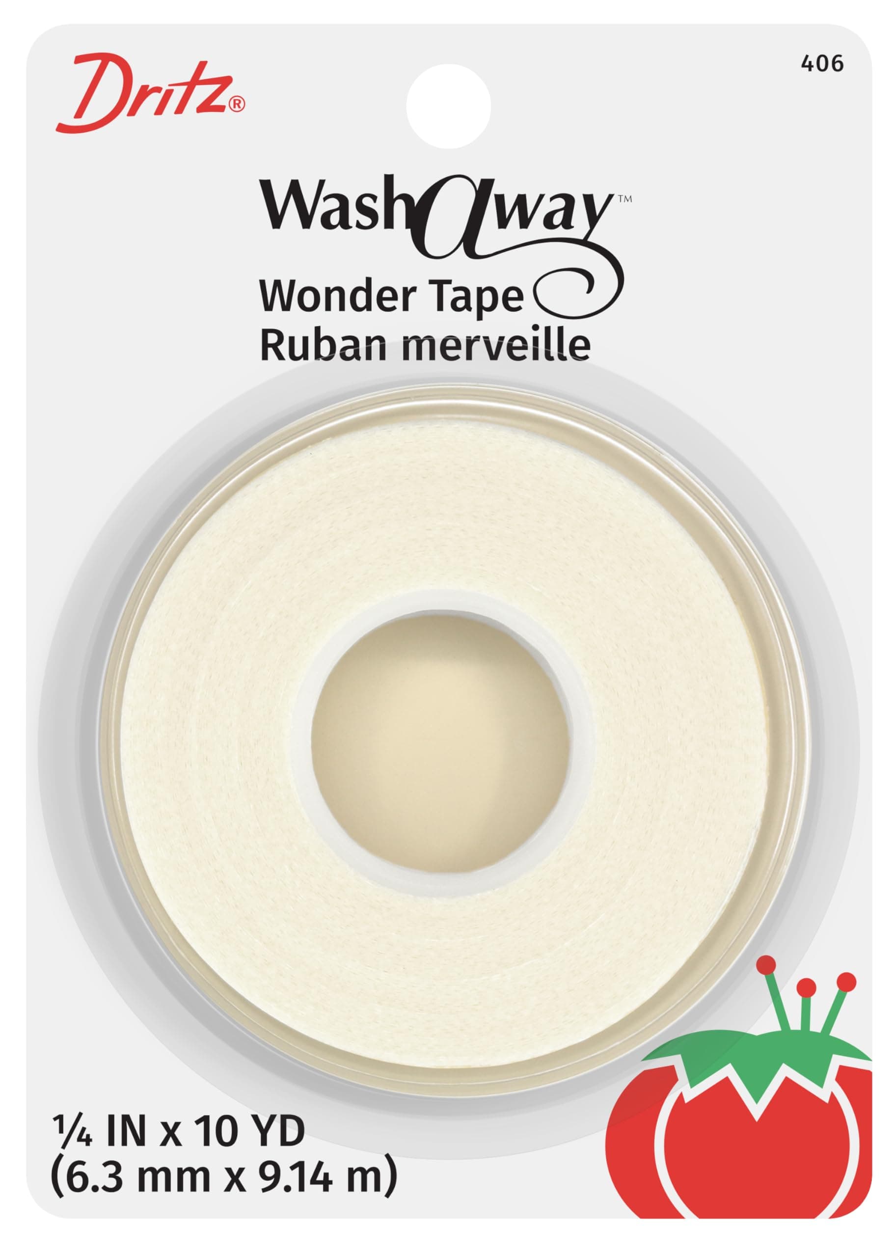 Dritz Wash Away Wonder tape, 1/4-Inch by 10-Yards, White