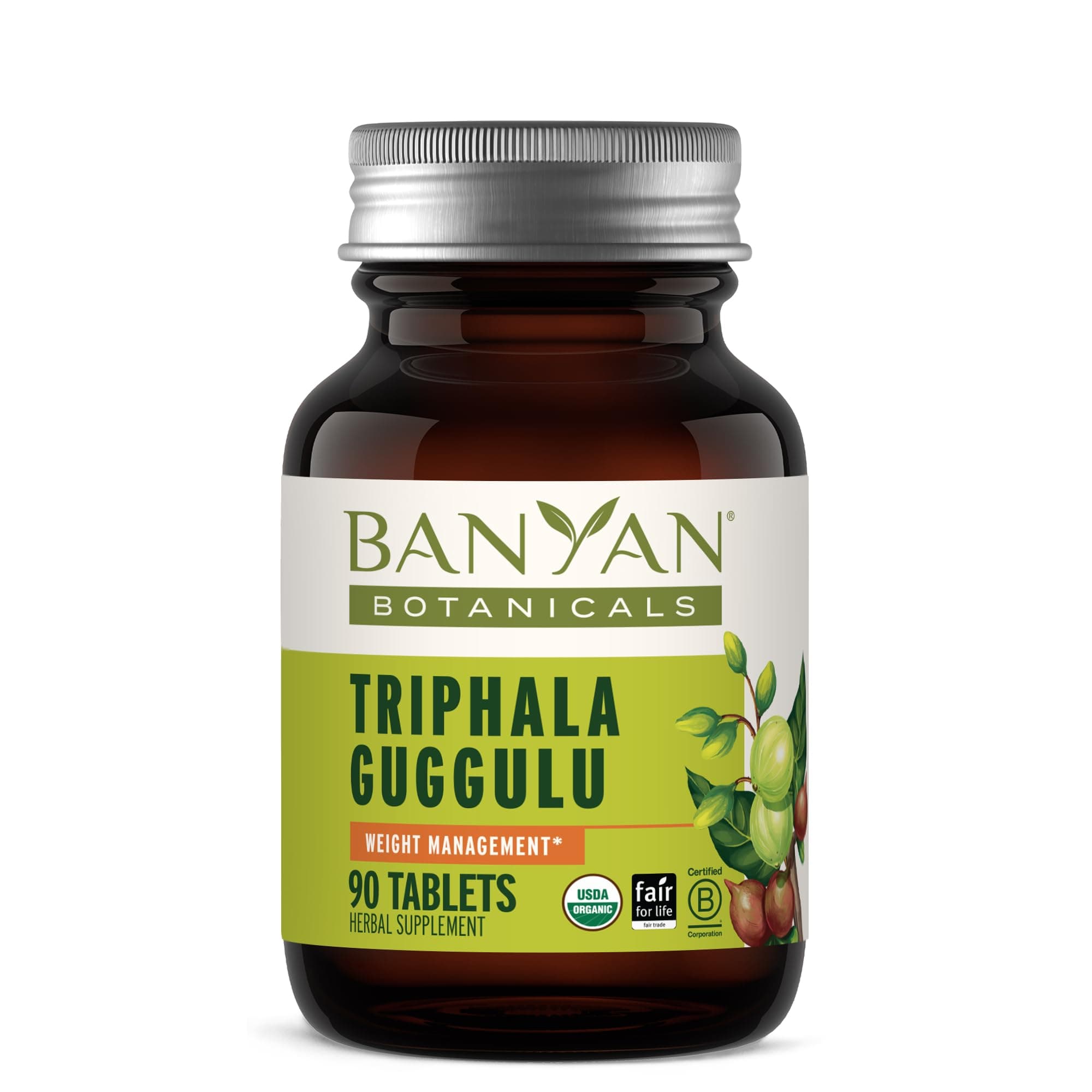 Banyan Botanicals Triphala Guggulu Certified Organic, 90 Tablets Detoxification and Support for Metabolic Function