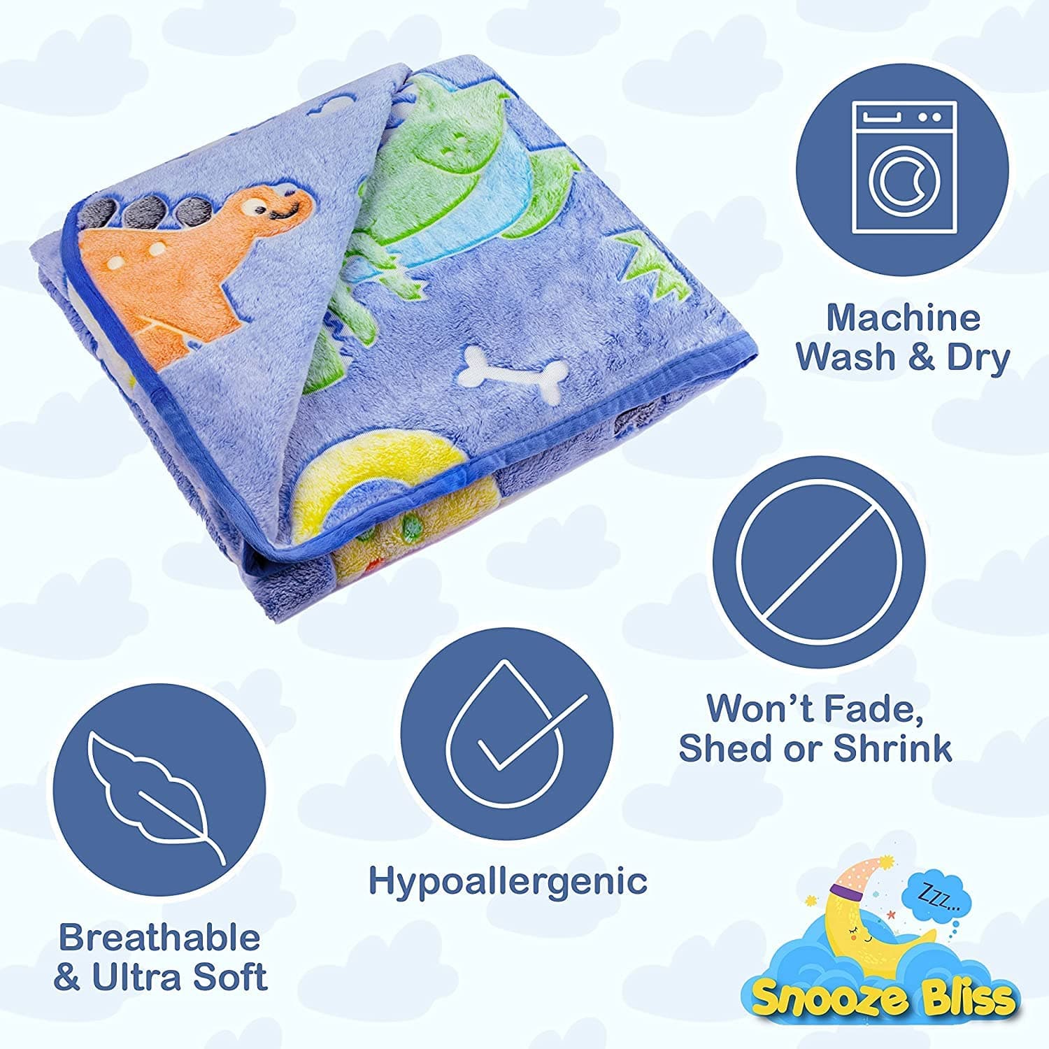 BLiSS HUES Glow in The Dark Blanket - Gifts for Toddler Kids-Teen Girls| 80 x 70 inch/ 200cm x 180cm | Bedroom Decor |Travel Lightweight Throw Blankets| Soft Cozy Fluffy Luminous Throw Blanket
