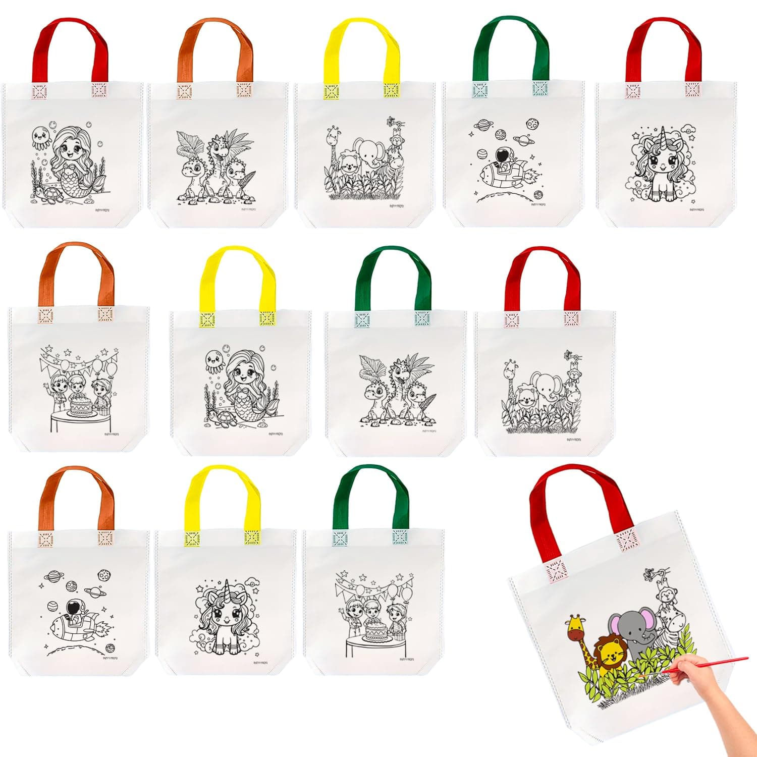 Party Propz Return Gift Bags for Kids Birthday - 12 Pcs, Return gifts for birthday, DIY bags for gifting, Gift bag small size, Gift bags medium size, Return Gift for Kids Age 10-12