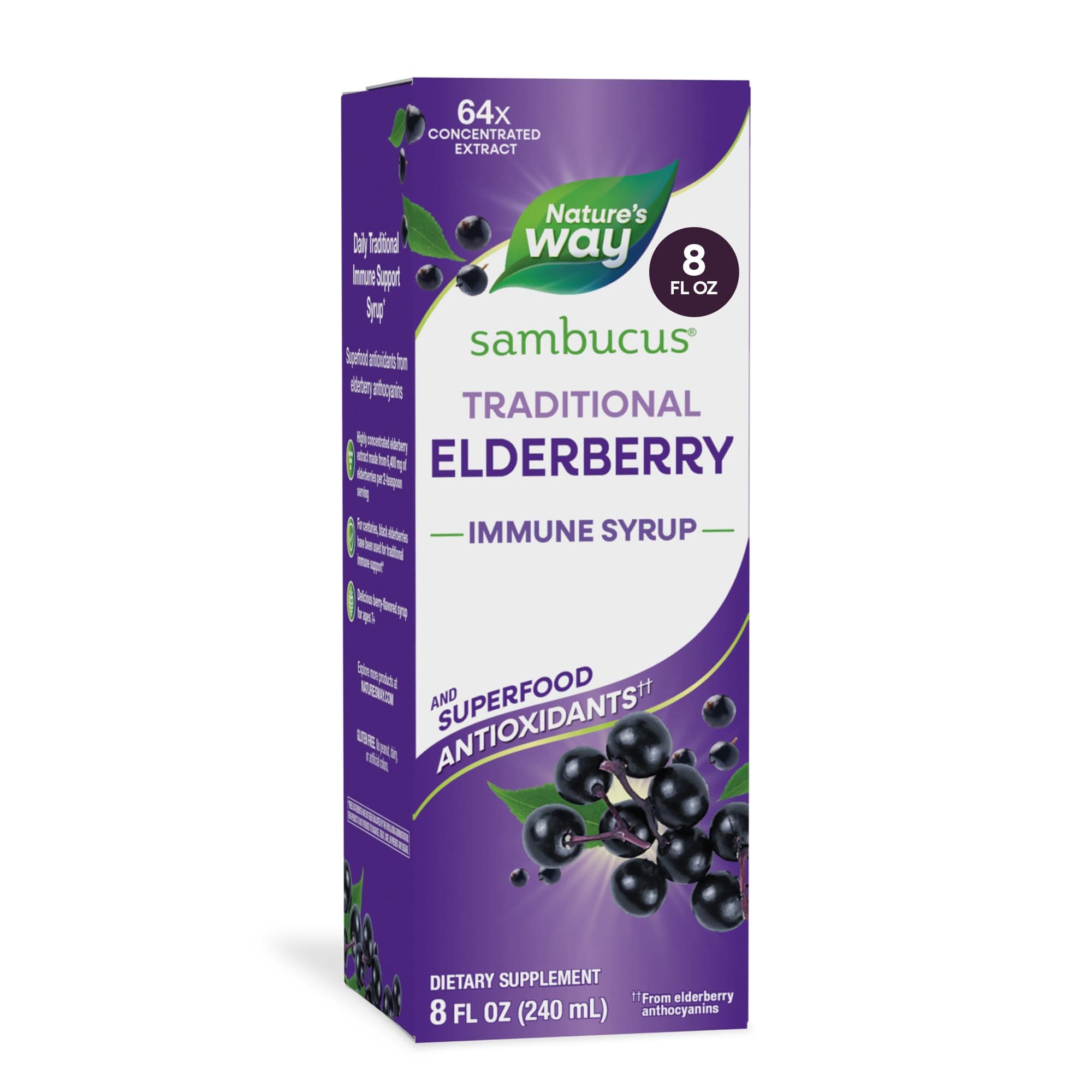 Nature's Way, Original Sambucus, Standardized Elderberry, 8 fl oz (240 ml)