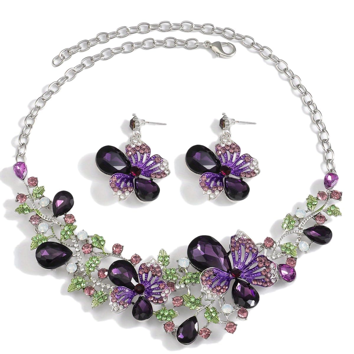 Shining Diva Fashion Necklace Jewellery Set for Women Latest Stylish Design Fancy Crystal (rrsd16946s)