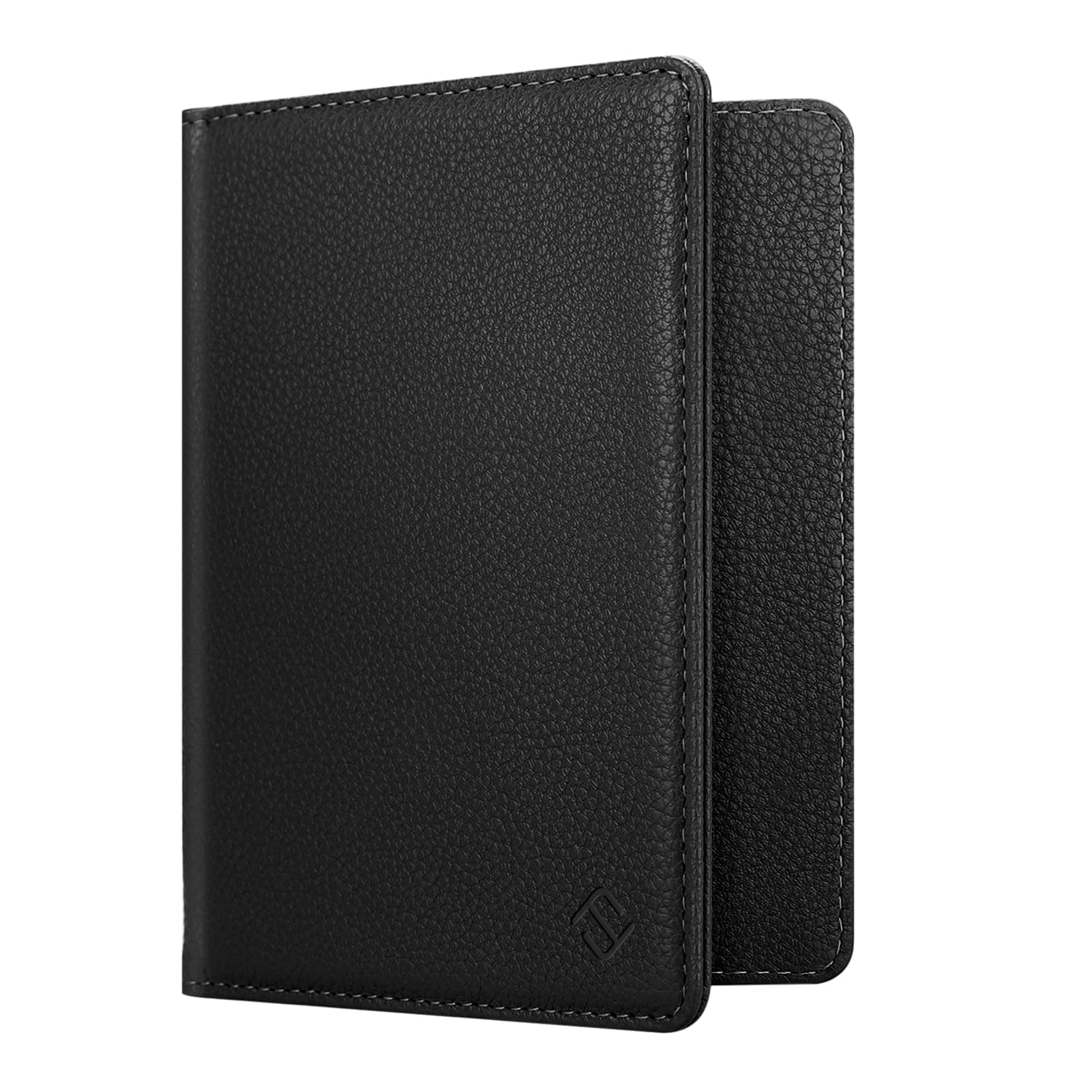 Fintie Passport Holder Travel Wallet - Premium Vegan Leather RFID Blocking Case Cover - Securely Holds Passport, Business Cards, Credit Cards, Boarding Passes, Black