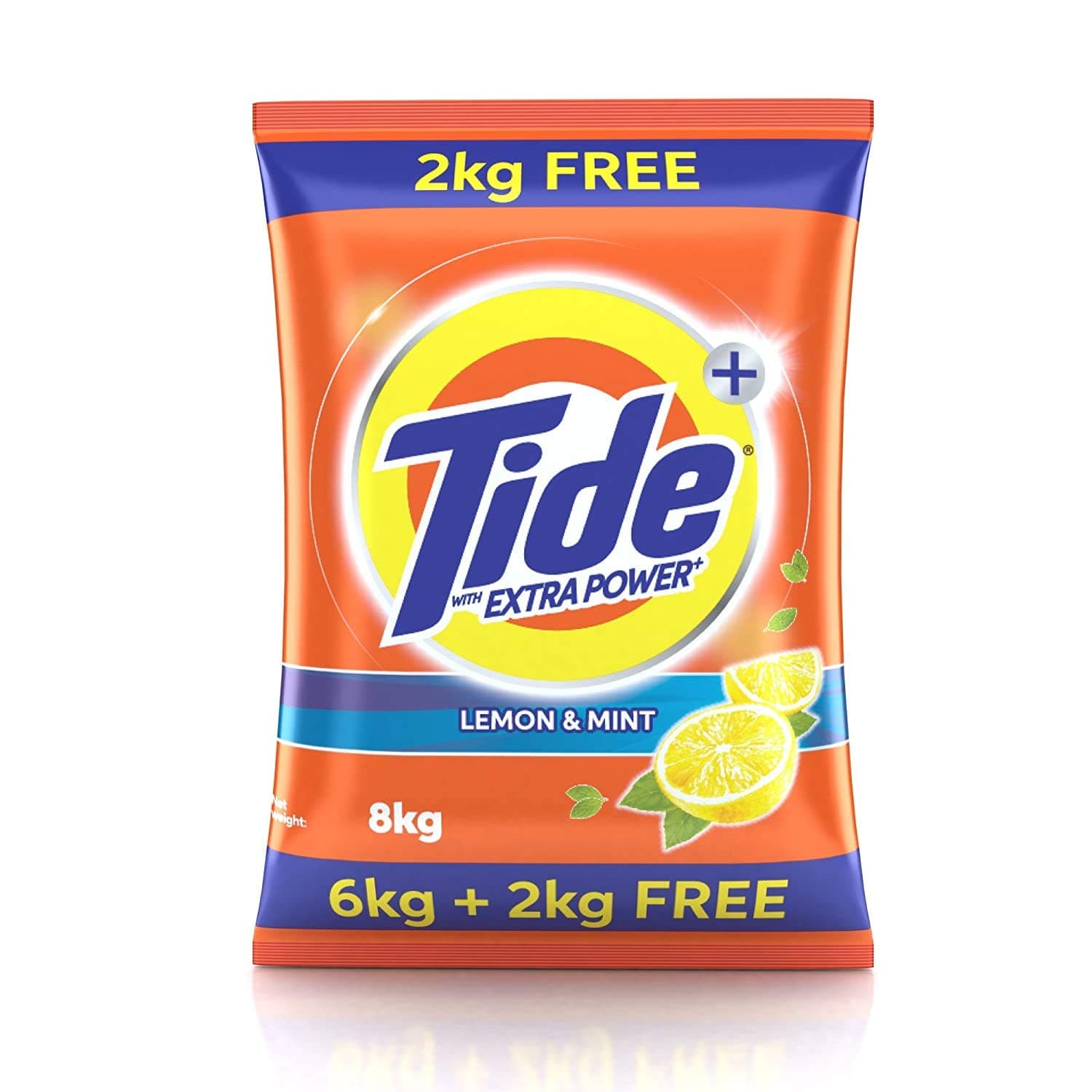 Tide Plus Extra Power Detergent Washing Powder - 6 kg + 2 kg Free = 8kg (Lemon and Mint) (NORTH)