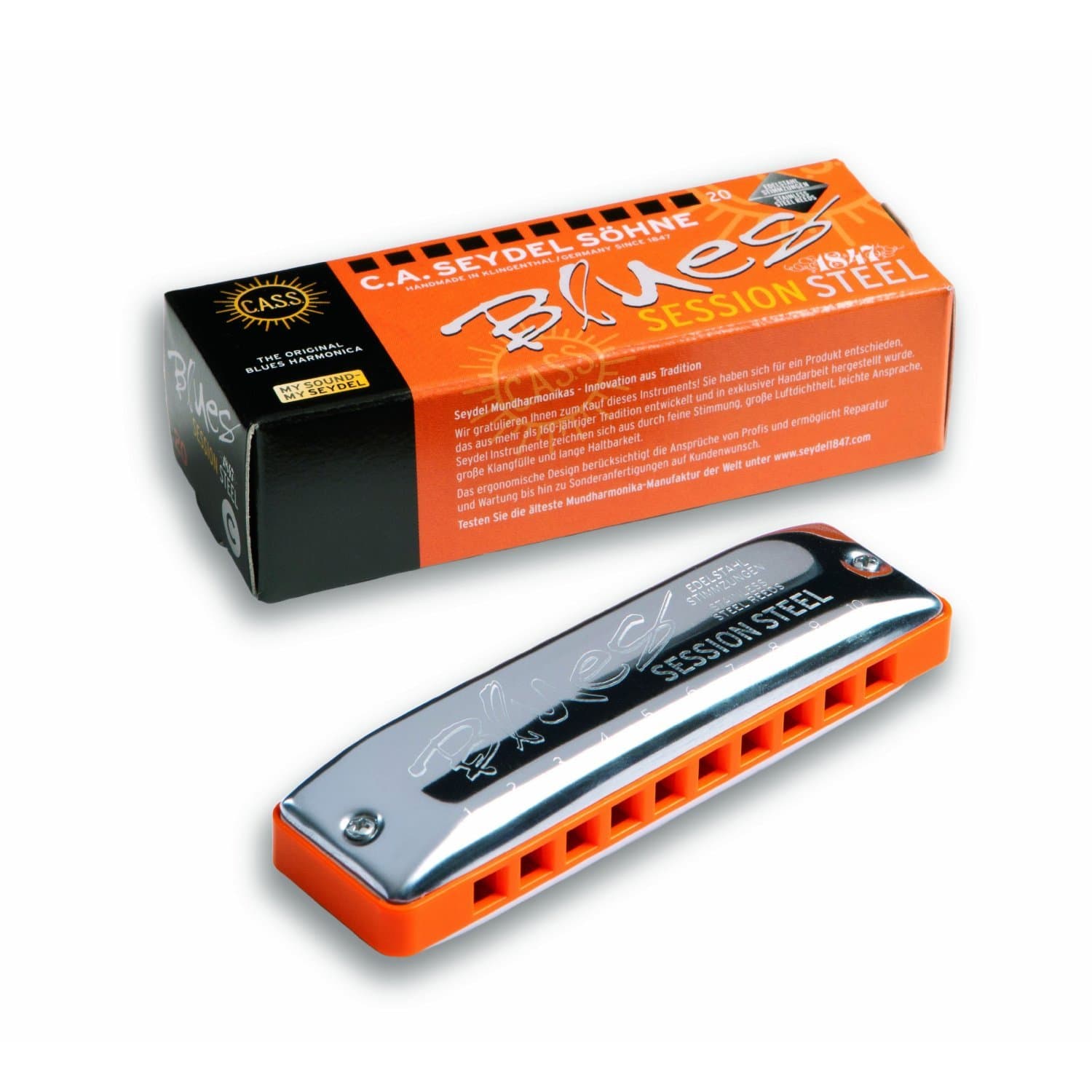Seydel Harmonica Blues Session Steel Key C 10301C