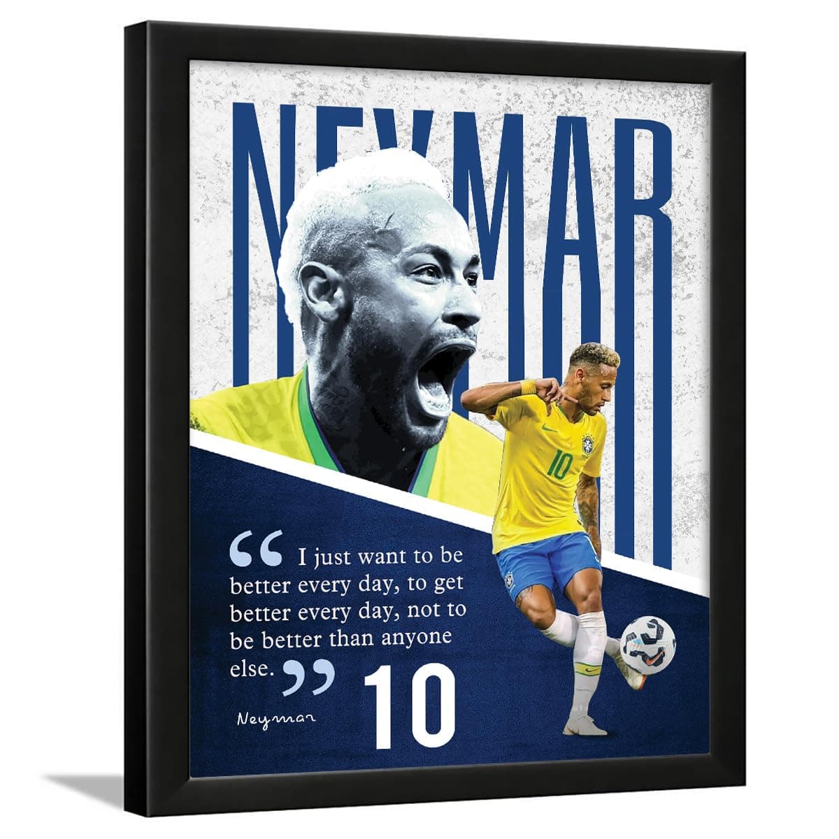 Chaka Chaundh - Football Framed Posters - Motivational Quotes Frames - Sports Academy Quotes Frame - Athletic Quotes Wall Frames - (14 X 11 Inches)