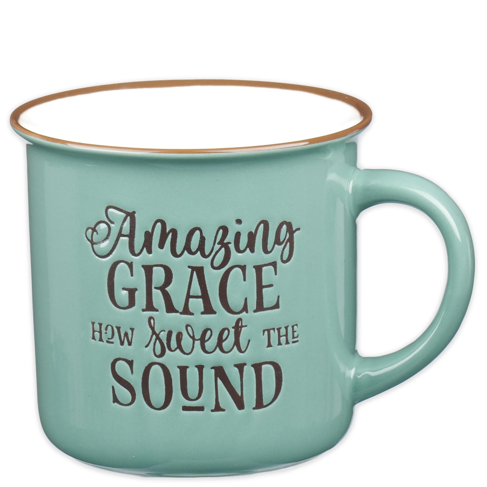 Amazing Grace Green Camp Style Coffee Mug