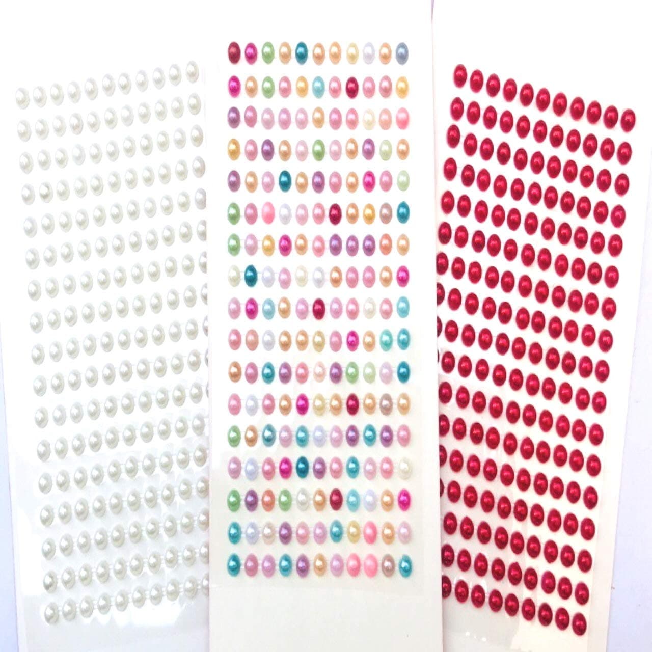 A'SHOP Paper Pearl Stone Sticker, Multicolour, Set of 3