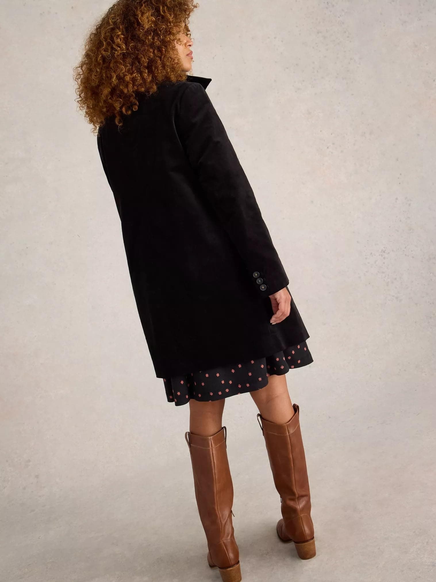 Elendra jeans Women’s Premium Velvet Long Coat | High Neck Buttoned Winter Jacket | Elegant Party & Casual Wear Overcoat