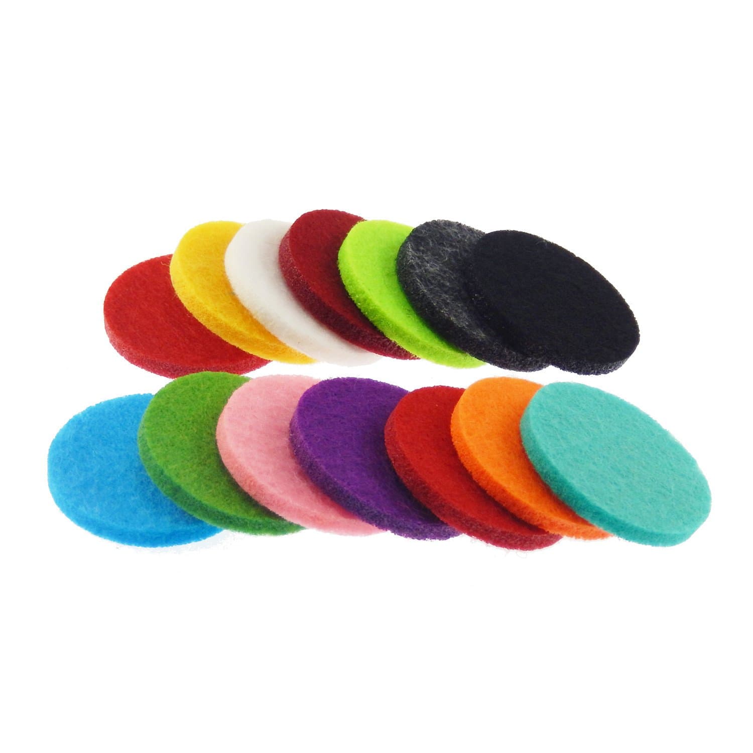 100PCS 25MM Round Essential Oil Diffuser Locket Necklace Refill Pads Thickened Washable Absorbent