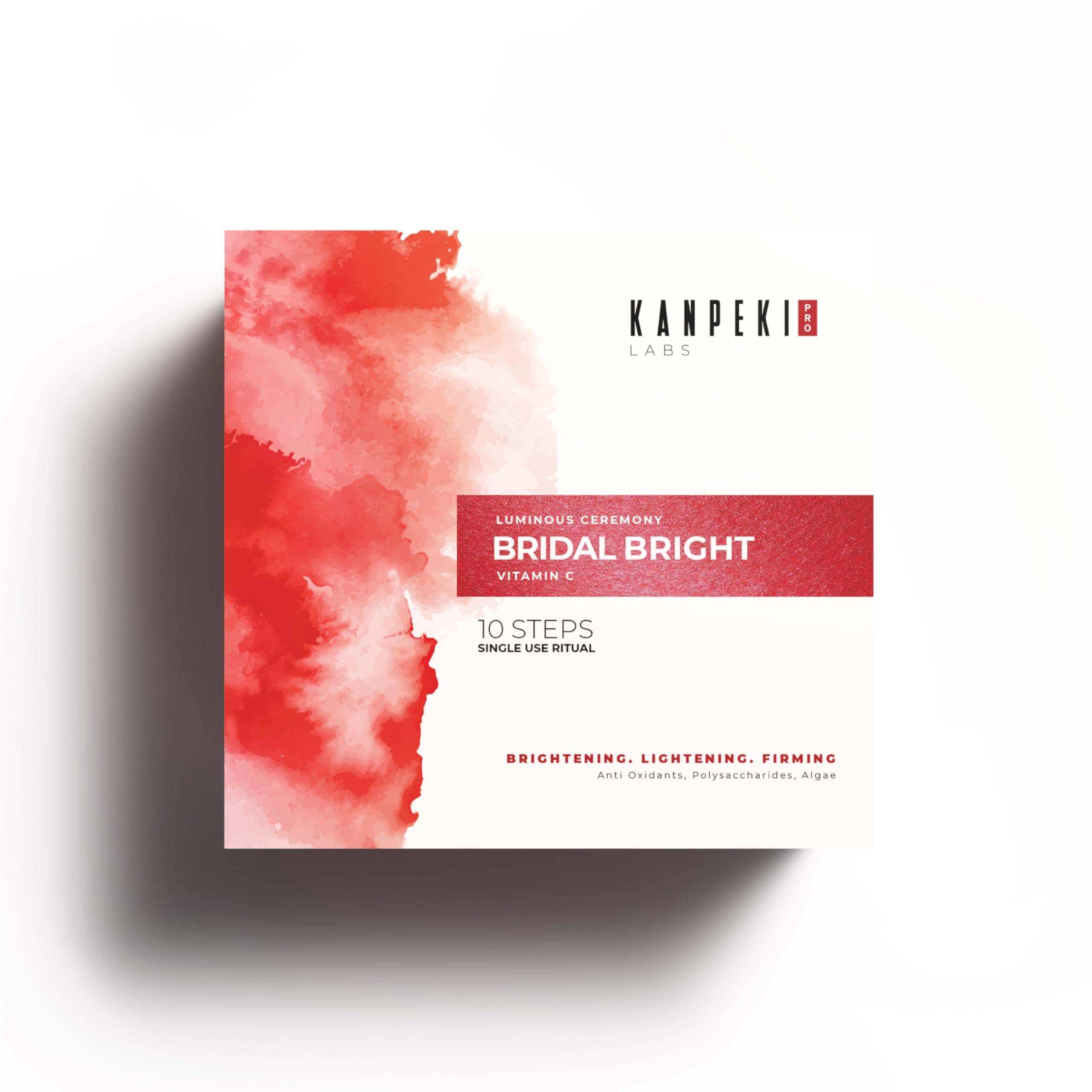 Kanpeki Labs Pro 10 Step Bridal Luminous Facial Kit | Even Tone, Dark Spot Care & Tan Removal | Collagen Support with Vitamin C, Algae & Antioxidants | Pre-Bridal Glow Ritual | Suitable for All Skin Types