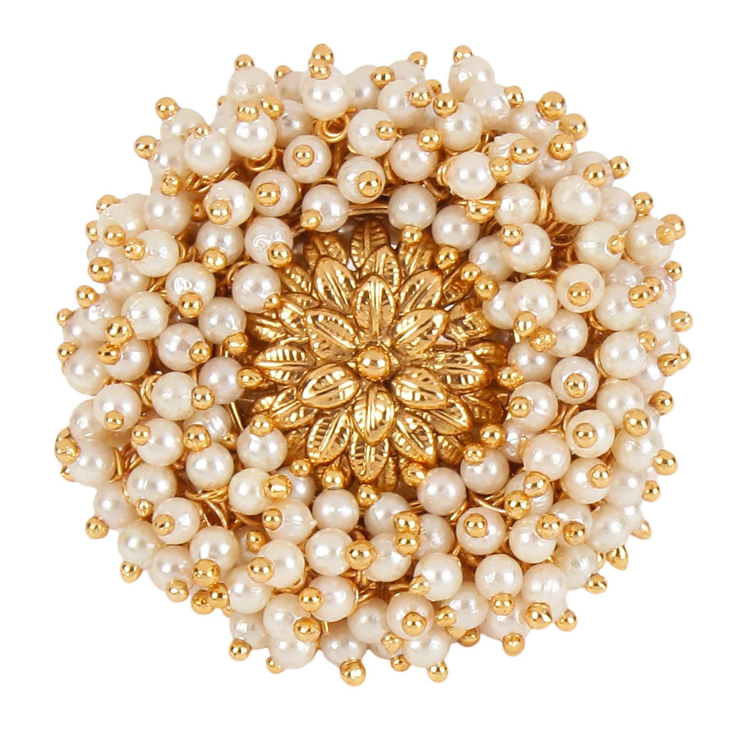 Shining Diva Fashion Gold Plated Ring for Women (Golden)(9733r)