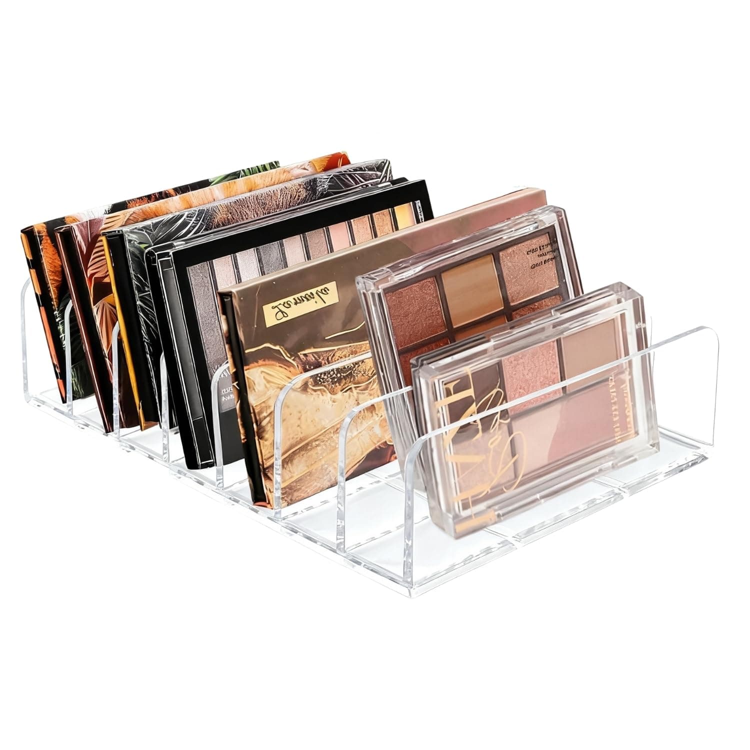 Flavizo Acrylic Makeup Organizer with 7 Sections | Clear Cosmetic Shelf for Dressing Table | Acrylic Drawer Organiser for Skincare, Office supplies, Phone and Wallets