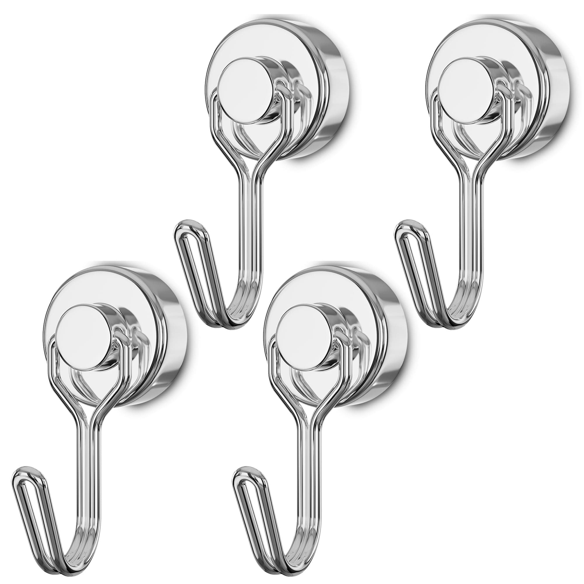 Tohoer Magnetic Hooks, Neodymium Magnets Hook Heavy Duty 30LBS with Rust Proof for Fridge, Refrigerator, Oven, Grill, BBQ, Key, Tools Holder, Utensil, Kitchen, Outdoor, Magnet for Hanging Wreaths
