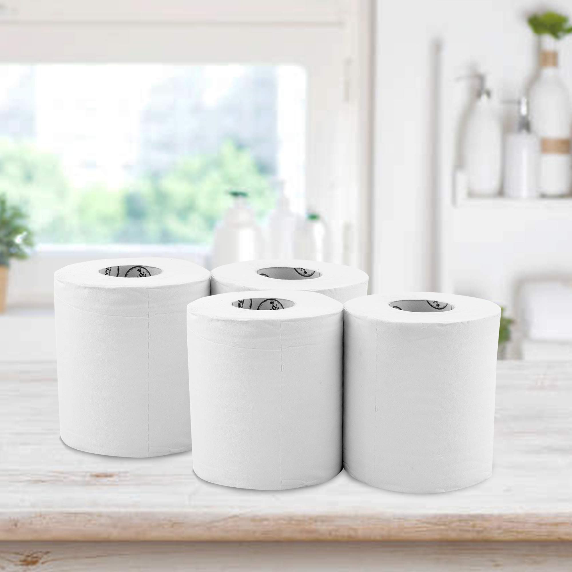 Beeta Ultra-Soft Toilet Tissue Paper Roll 120 Mtr plus - 3-Ply Bath Tissue -White -4 Rolls (Pack of 1)- 100% Natural Cellulose Fiber