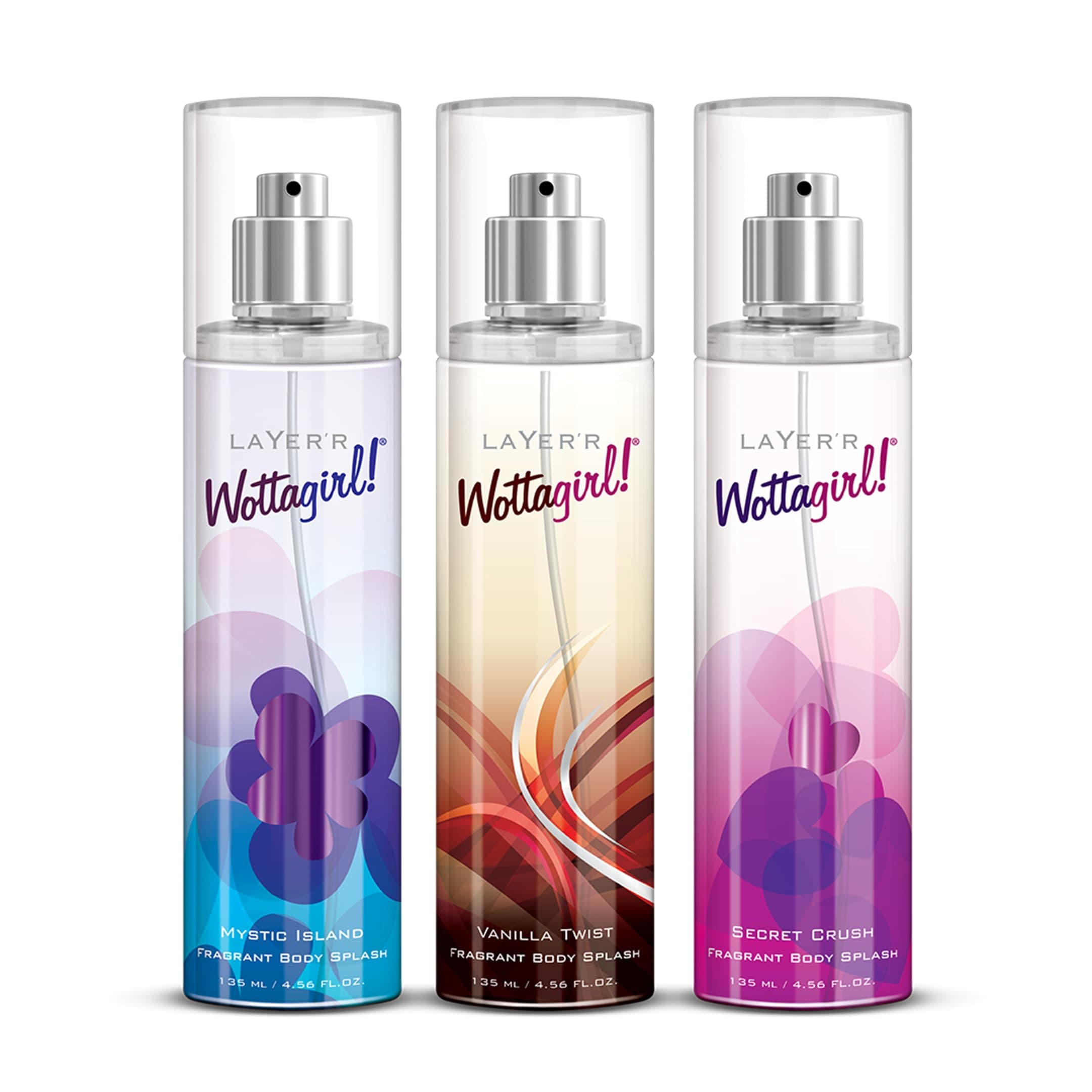 Layer'r Wottagirl Body Splash Combo for Women 135ml Pack of 3