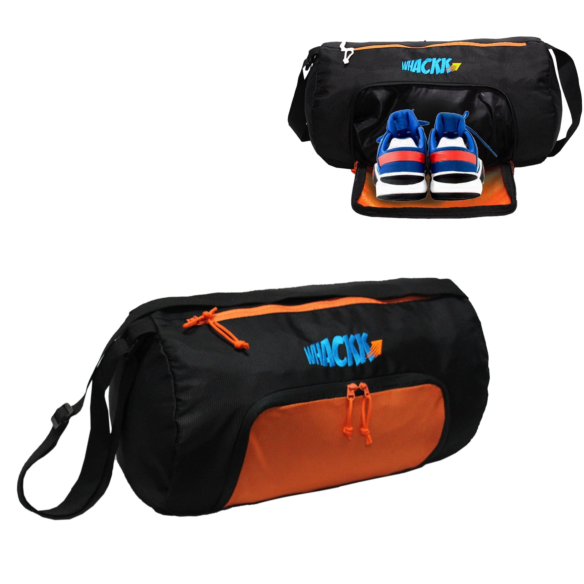 Whackk Track Org 31L |Gym Bags |Fitness Bag|Sports Duffle|Multipurpose Carry Bag |Travel Duffel Bag|Adjustable Strap|Air Ventilated Pocket for Shoes|Unisex|Lightweight|Sports Kit|Kitbag|for Men Women