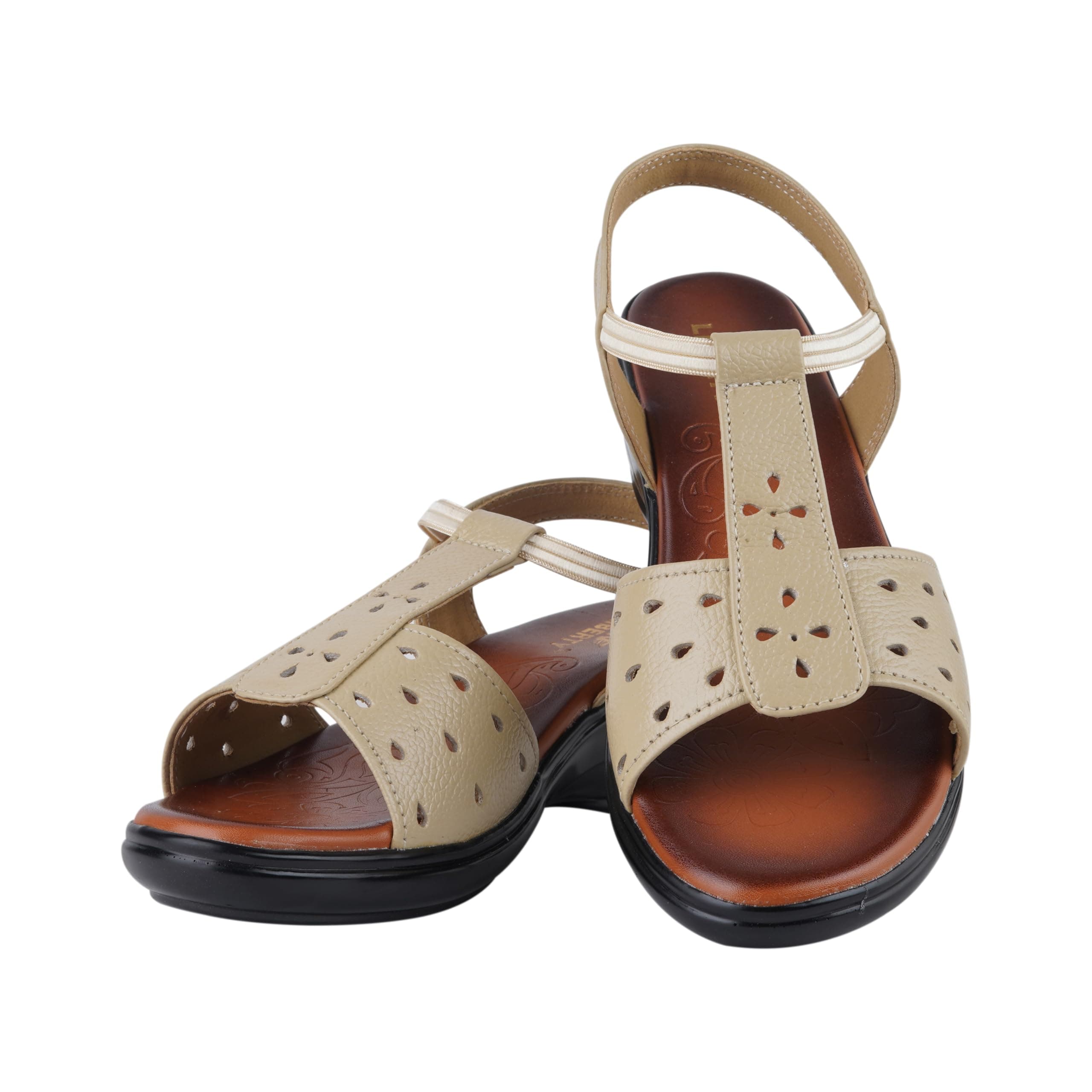 Liberty W Women's Cream Leather sandals 340141