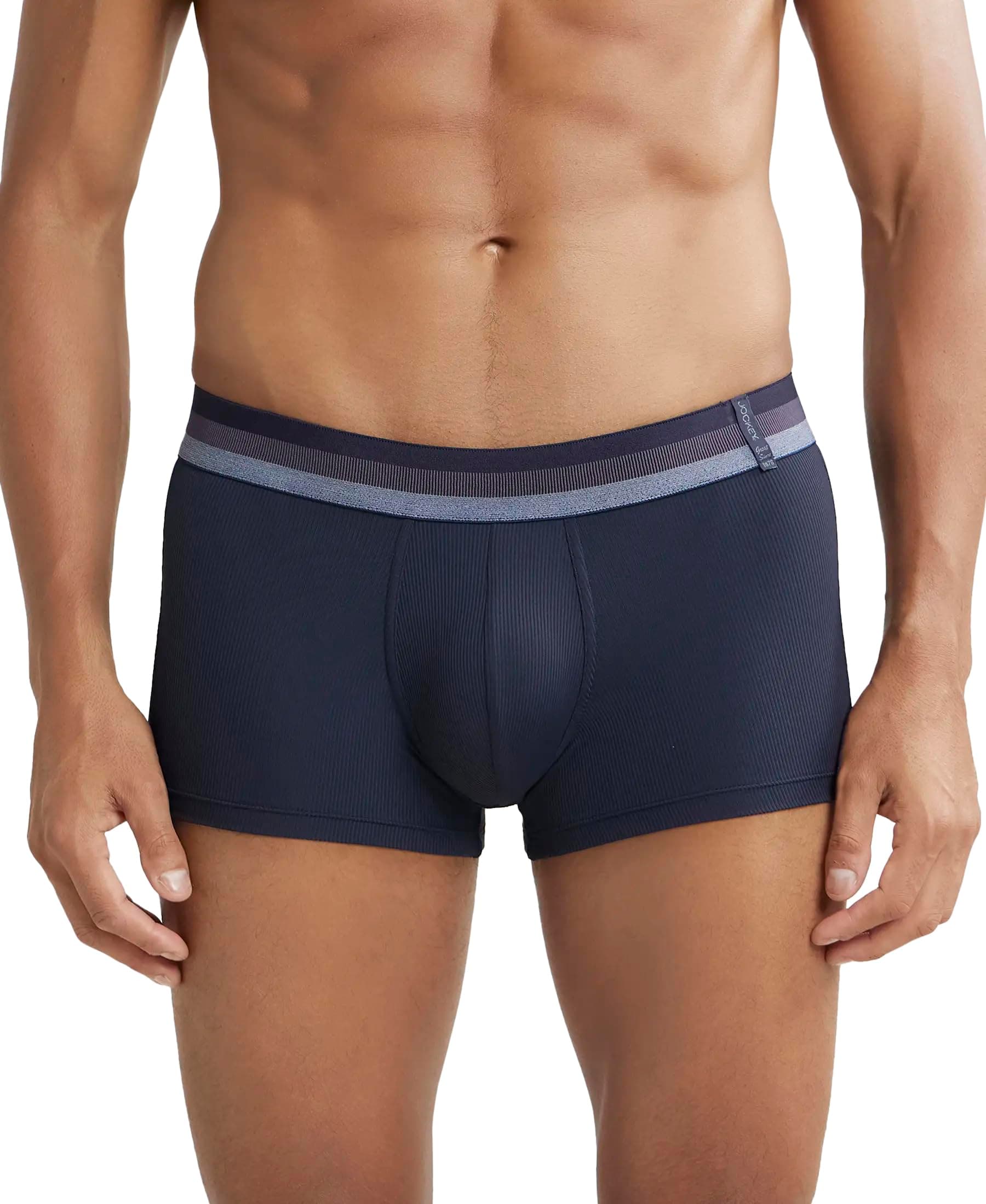 Jockey Men's Polyamide Solid Trunks (Pack of 1) (HG14_Midnight Navy_L)