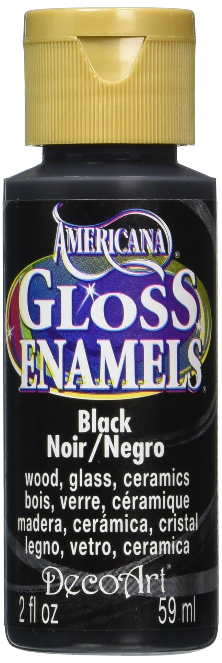 DecoArt Americana Gloss Enamel Paint, 2-Ounce, Black