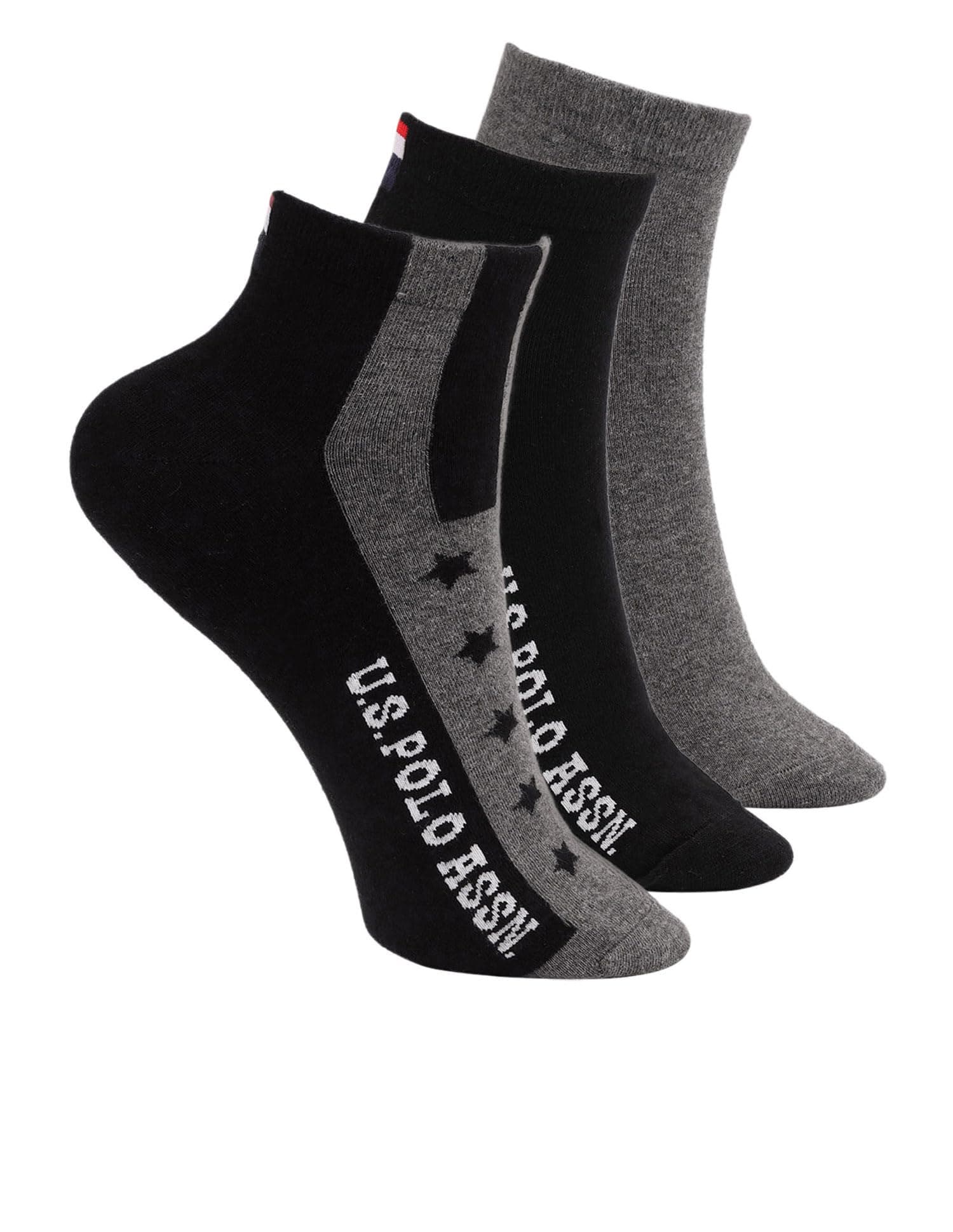 U.S. POLO ASSN. Men’s ES011 Stretch Ankle Length Socks - Pack Of 3