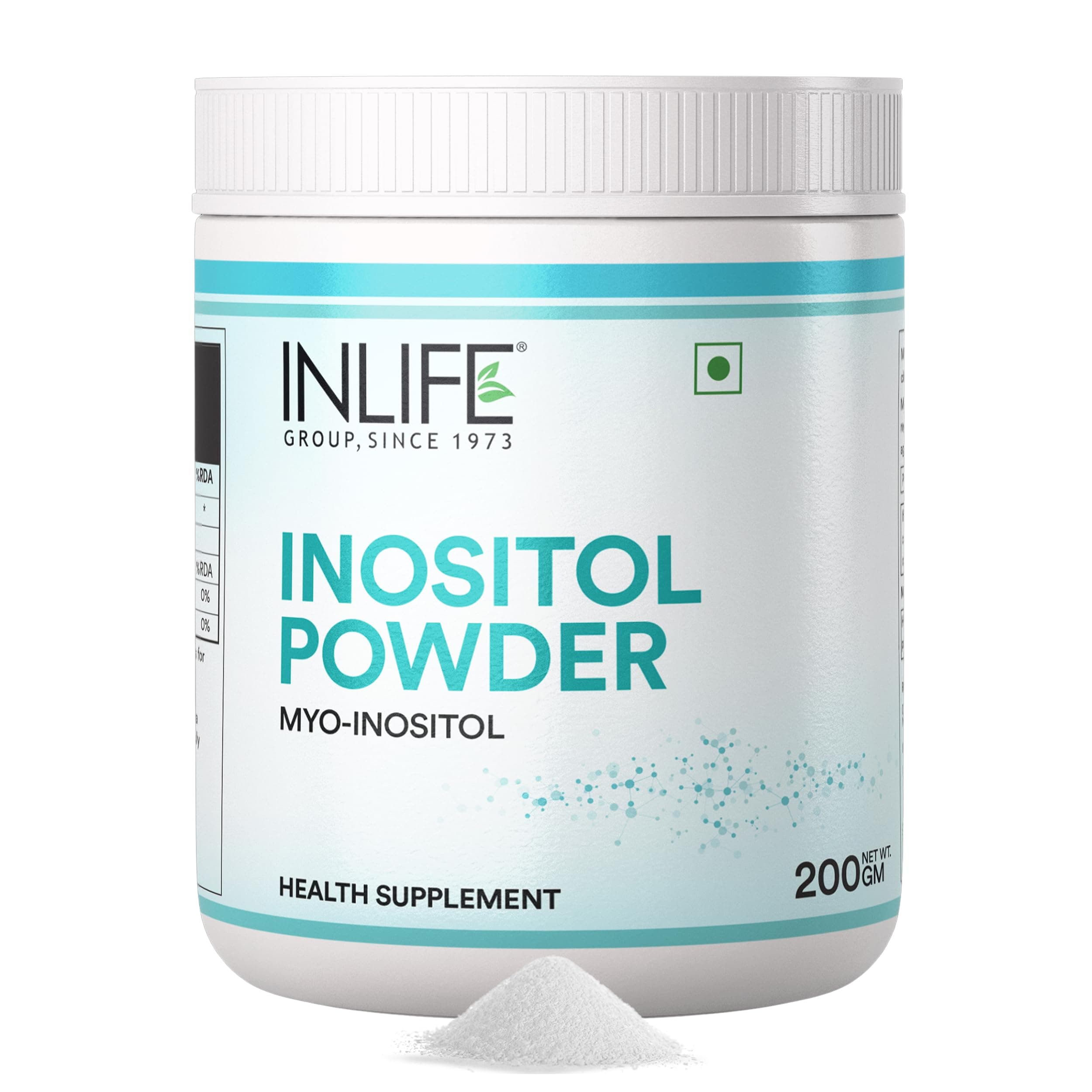 INLIFE Unflavoured Myo Inositol Powder 2000mg, PCOS Support for Women, 200g