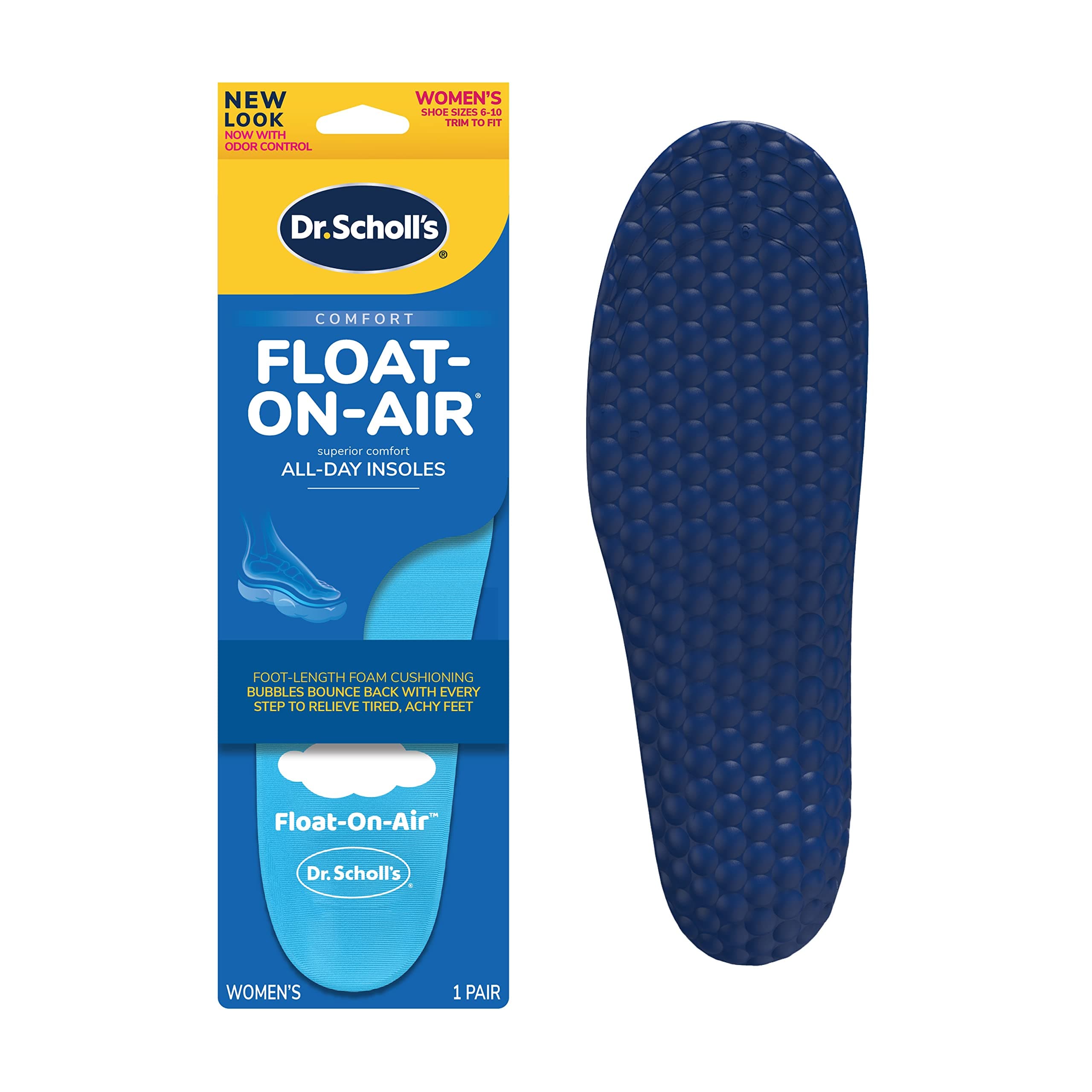 Dr. Scholl's Float On Air Insoles for Women Shoe Inserts That Relieve Tired Achy Feet with All Day Comfort, Women's 6-10, 1 Count