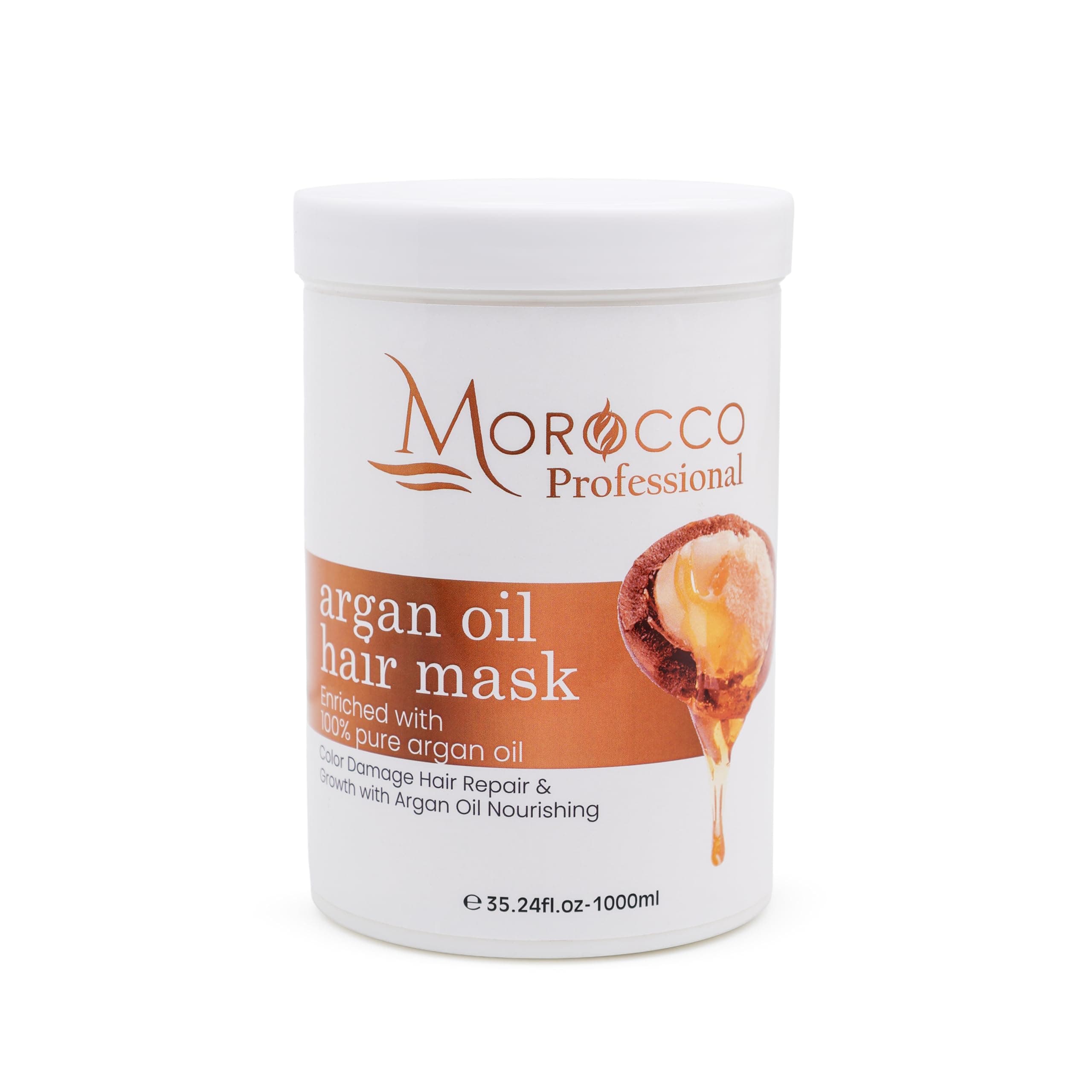 Morocco Professional Argan Oil Hair Mask 1000ml | Deep Nourishing & Hair Repair Mask for Dry, Damaged & Frizzy Hair | Smooth, Soft & Manageable Hair Care