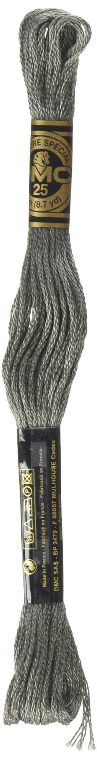 DMC 117-645 Six Stranded Cotton Embroidery Floss, Very Dark Beaver Gray, 8.7-Yard