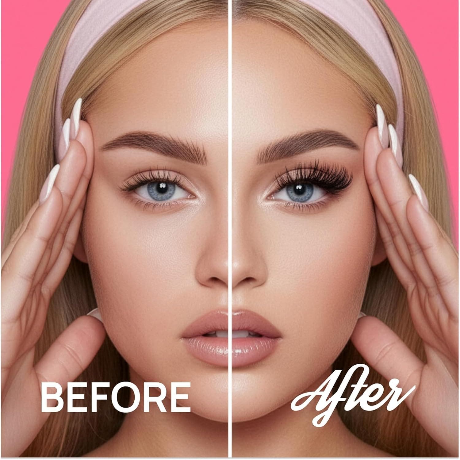 Layralash Magnetic False Eyelash Kit || Super Strong with Power of 10 Magnets || Waterproof Liquid EyeLiner || Simple & Coloured Eye Lashes || Reusable Lashes 3 Pairs with Applicator