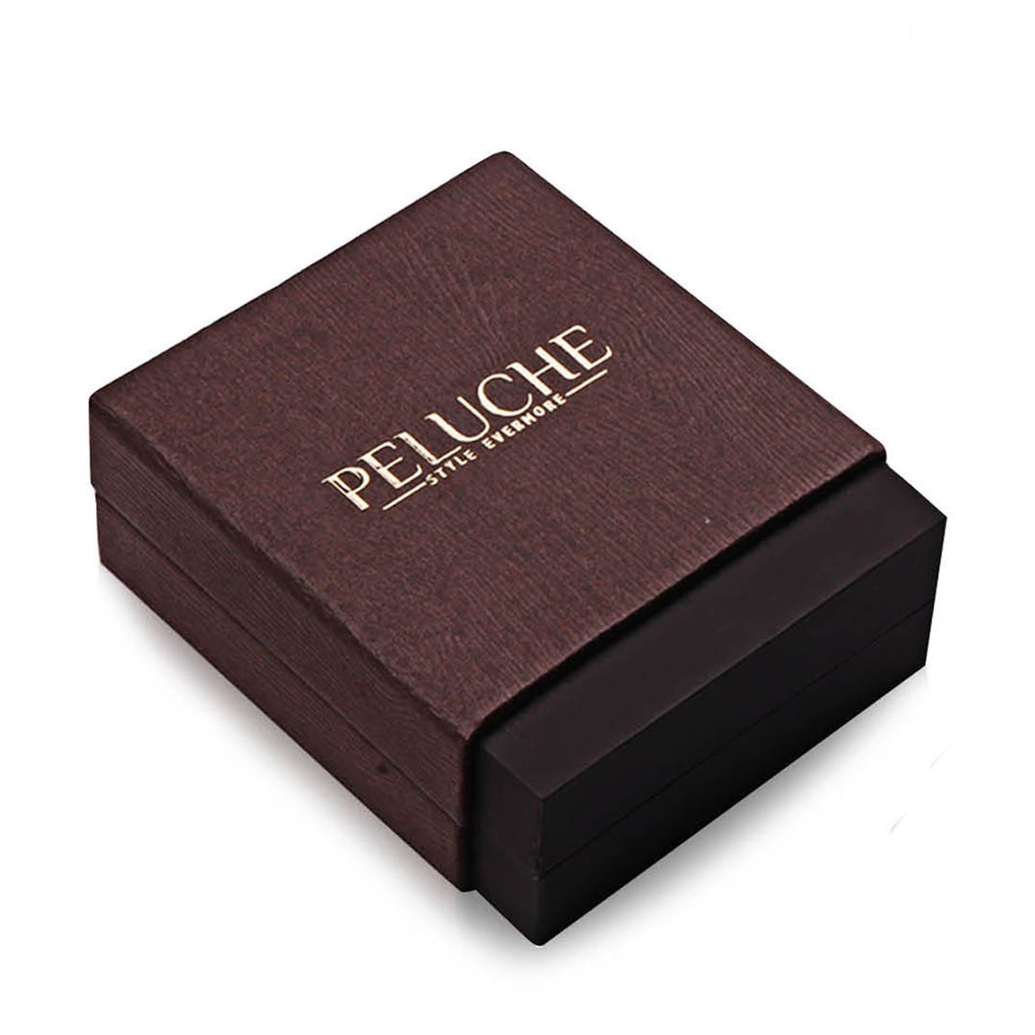 Peluche Black Enamel Cufflinks for Men