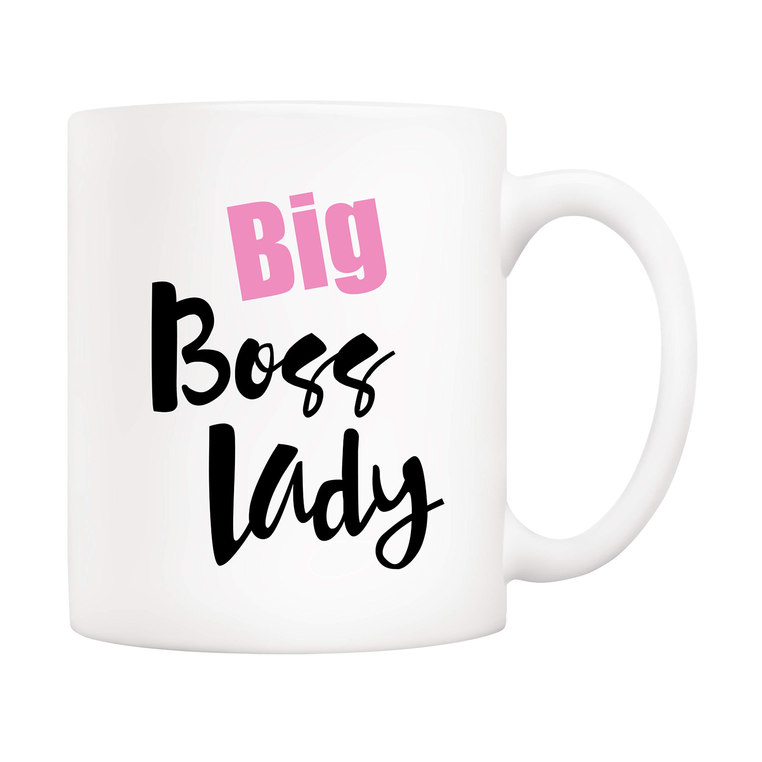5Aup Bosses Day Funny Boss Lady Office Coffee Mug Christmas Gifts from Co-worker Colleague, Big Boss lady Cups 11 Oz, Birthday Present Idea for Female Boss Lady Coworkers