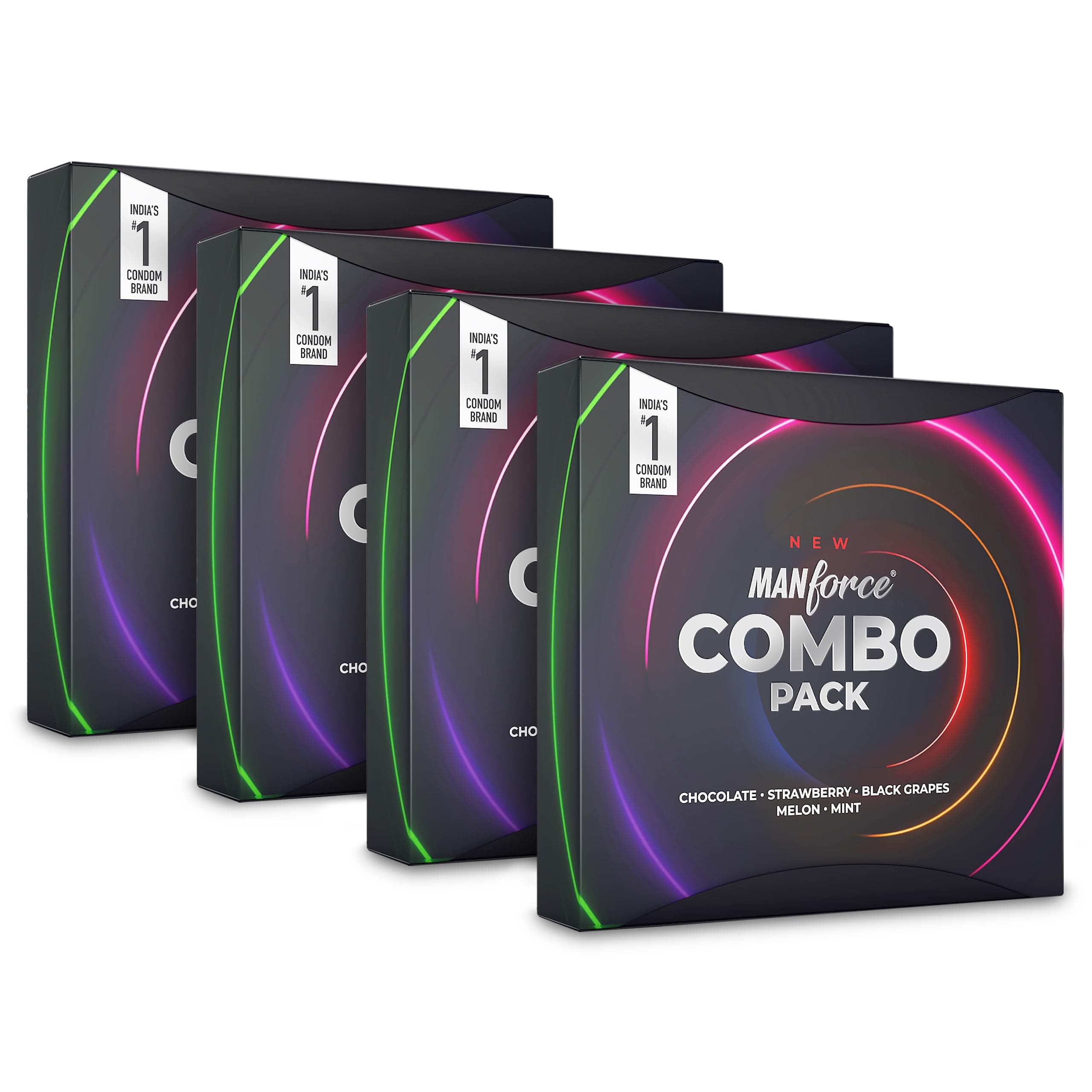 Manforce Assorted Group (Pack of 4) B0BB7RT3HV