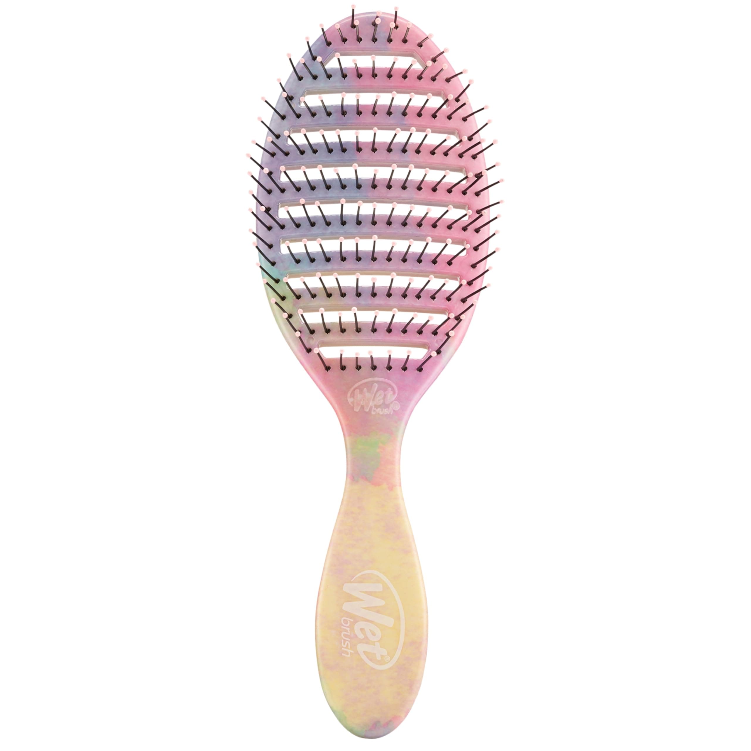 Wet Brush Speed Dry Hair Brush - Color Wash, Stripes - Vented Design and Ultra Soft HeatFlex Bristles Are Blow Dry Safe With Ergonomic Handle Manages Tangle and Uncontrollable Hair - Pain-Free