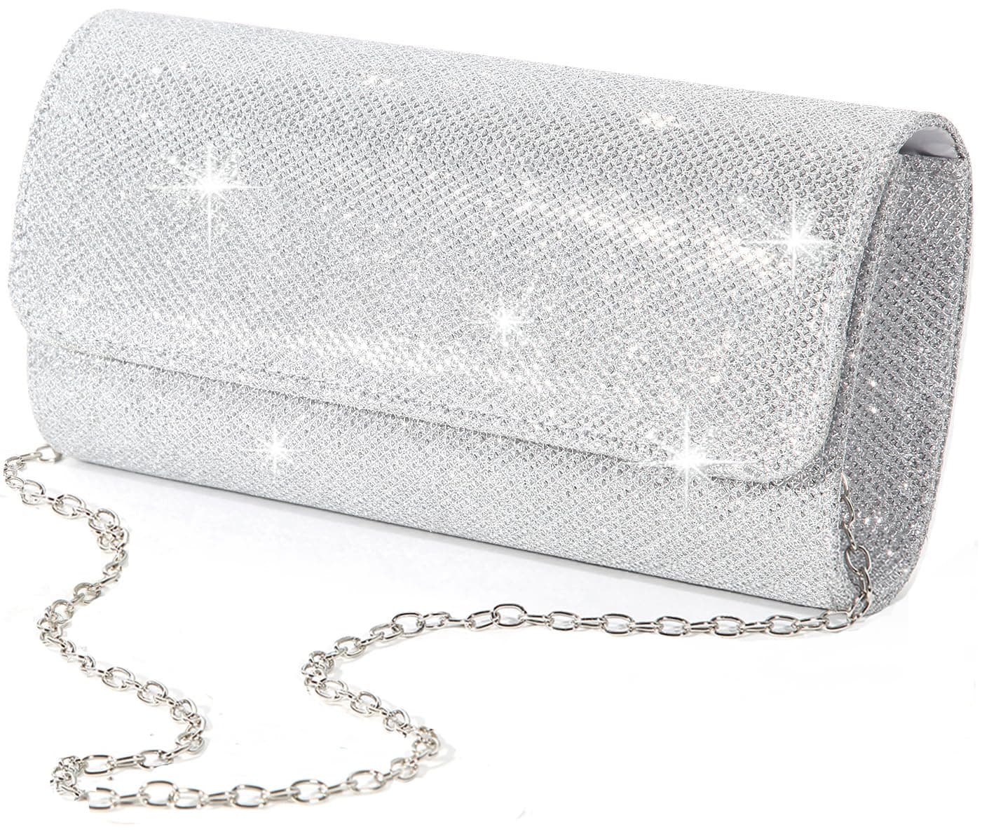 Evening Bag Clutch Purses for Women,iSbaby Ladies Sparkling Glitter Party Handbag Wedding Bag with Chain