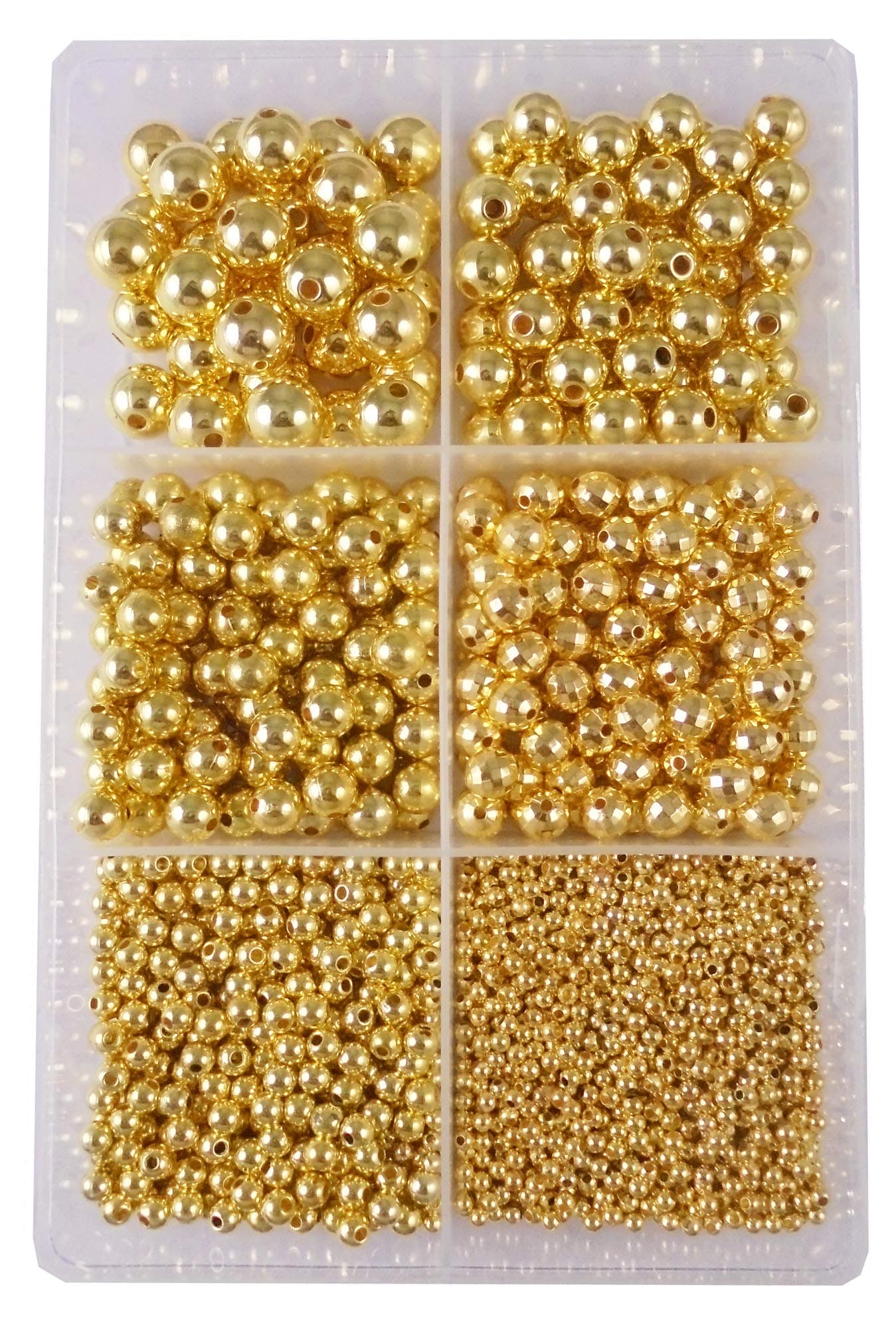 eshoppee 200 gm Golden Color Round Shape Plastic Beads for Jewellery Making, Art and Crafts Work for Necklace Bracelet Earring Making DIY Kit (19)