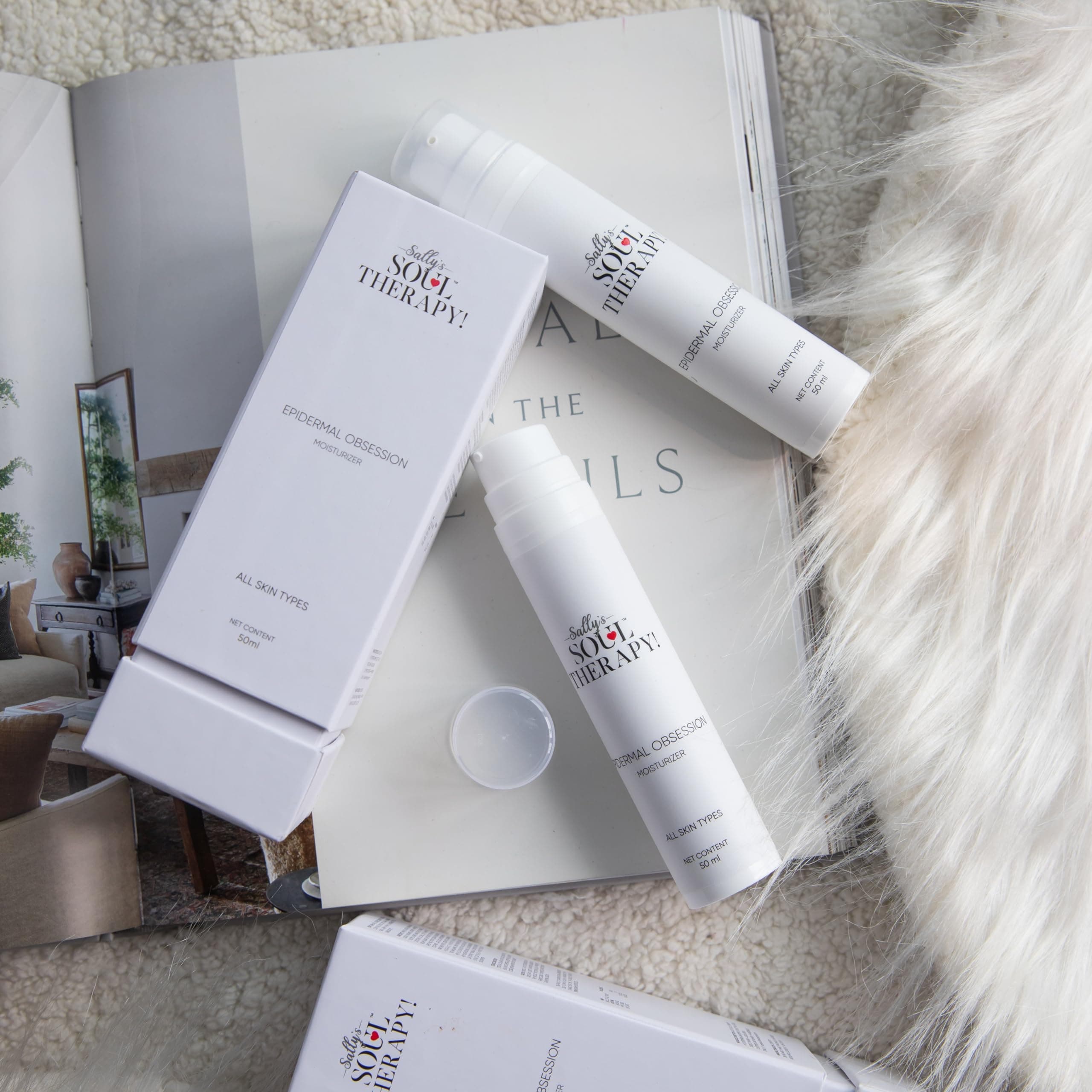 Sally's Soul Therapy Epidermal Obsession Moisturizer with Niacinamide, Hyaluronic Acid & Vitamin E | Lightweight, Non-Greasy Hydration, Pore Minimizing, Brightening & Skin Nourishing 50ml