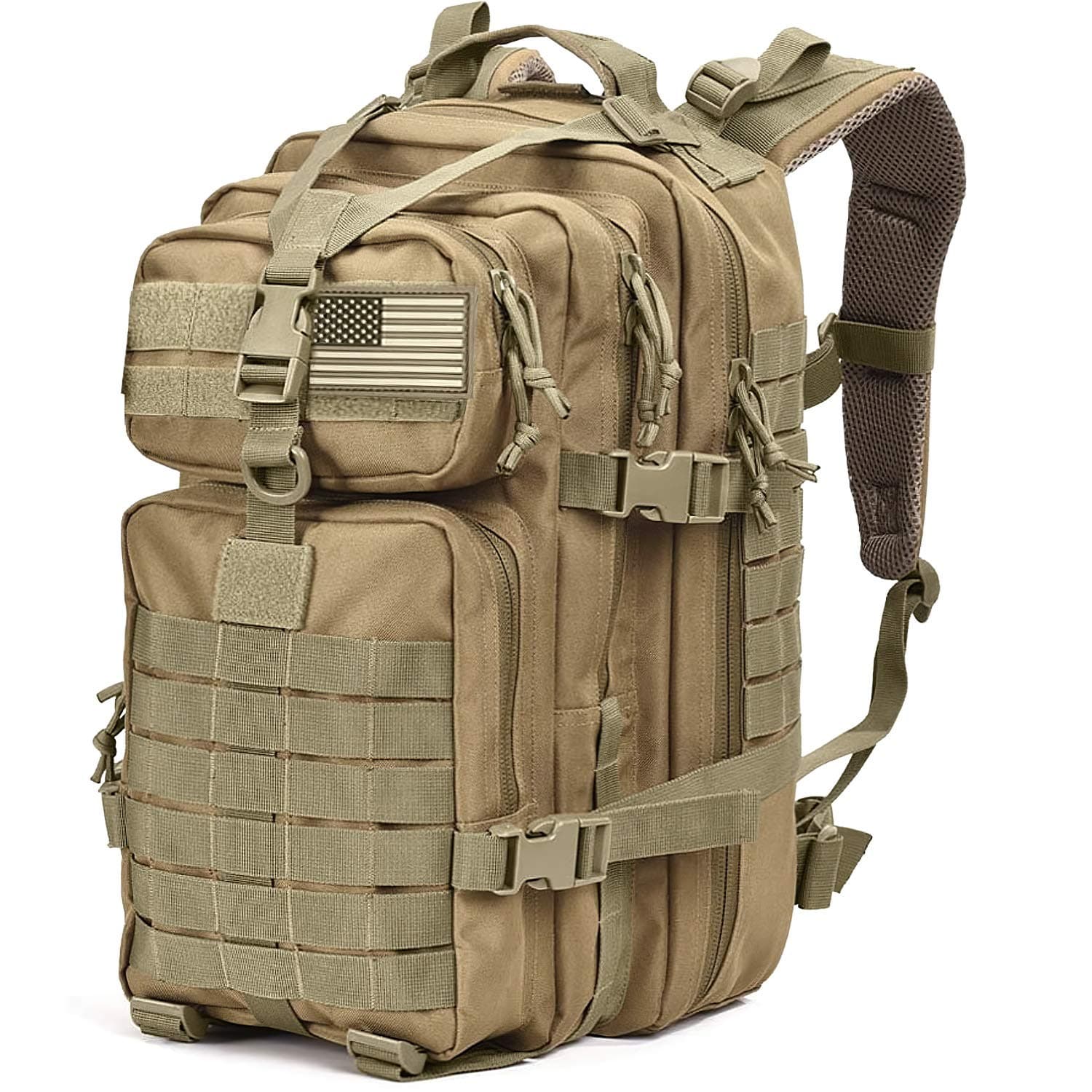 Tru Salute 40L Military Tactical Backpack Large Army 3 Day Assault Pack Molle Bugout Bag Rucksack